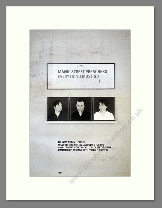 Manic Street Preachers - Everything Must Go. Vintage Advert 1996 (ref AD17724)