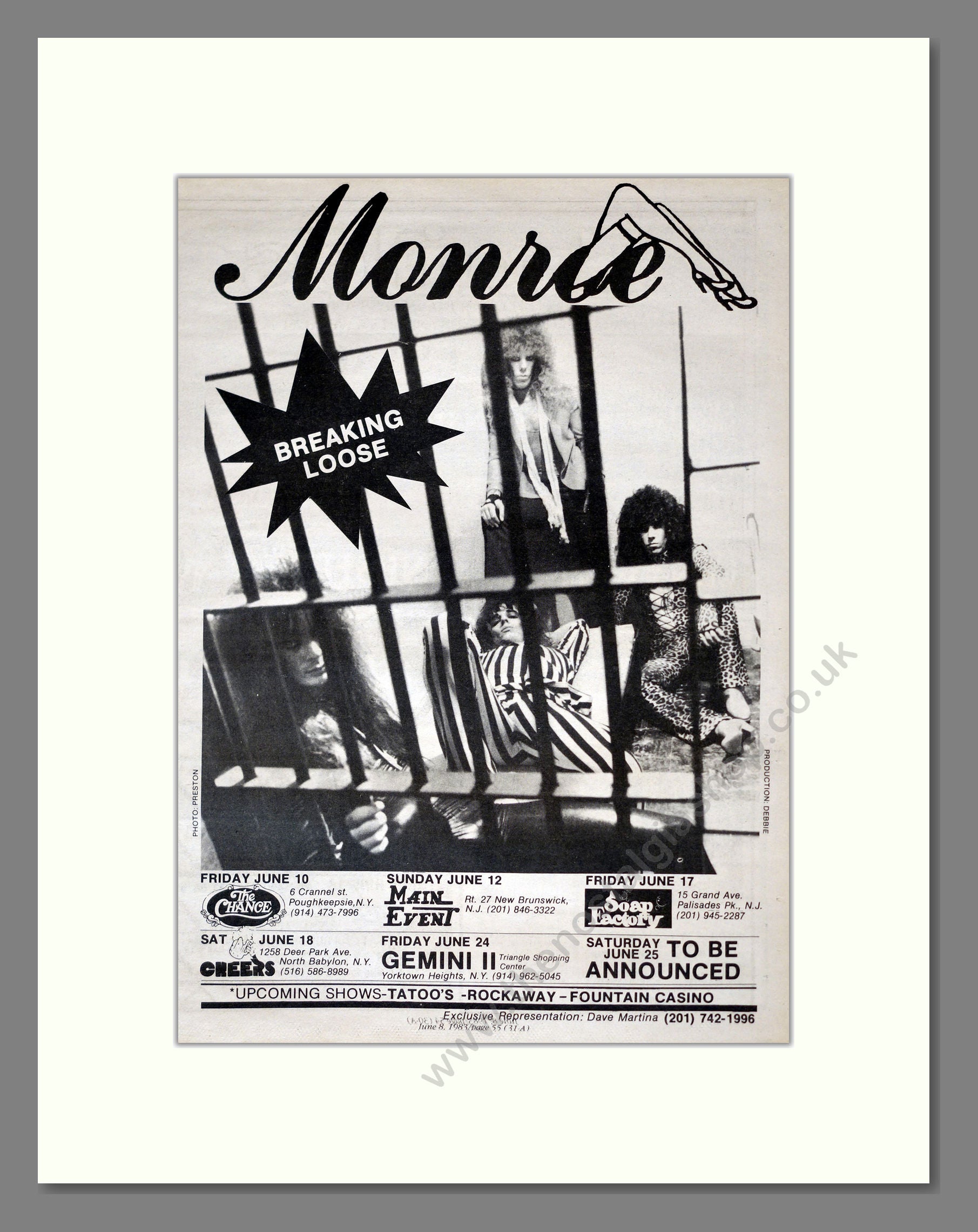 Monroe - Breaking Loose. Vintage Advert 1983 (ref AD17734)