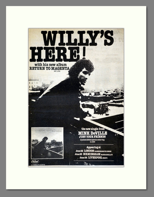 Mink Deville - Return To Magenta. Vintage Advert 1978 (ref AD17765)