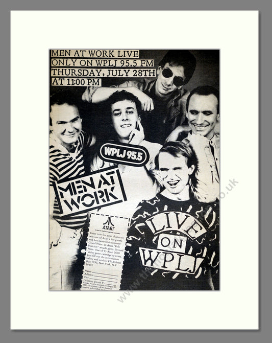 Men At Work - Live On WPLJ. Vintage Advert 1983 (ref AD17766)