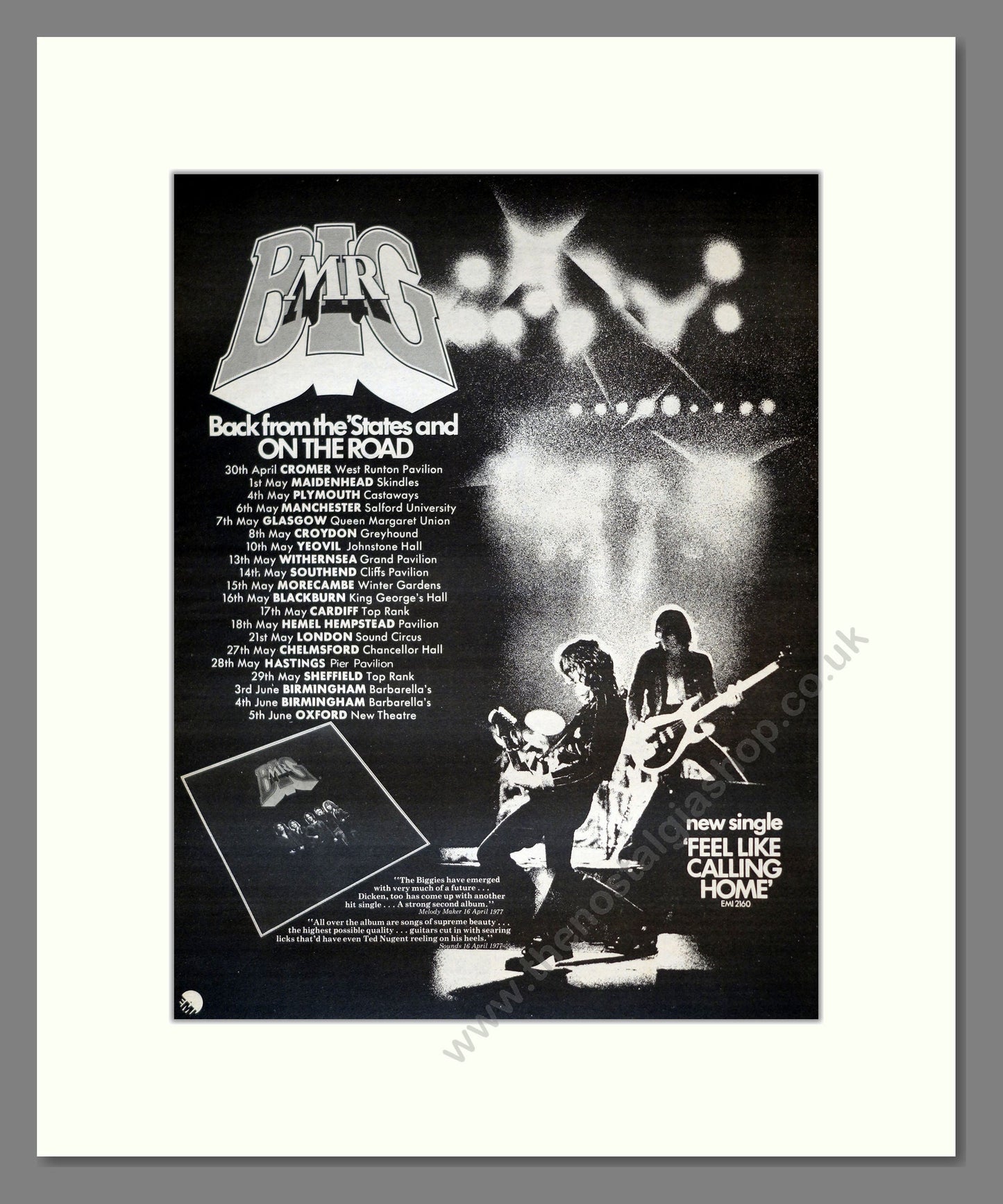 Mr Big - UK Tour. Vintage Advert 1977 (ref AD17767)