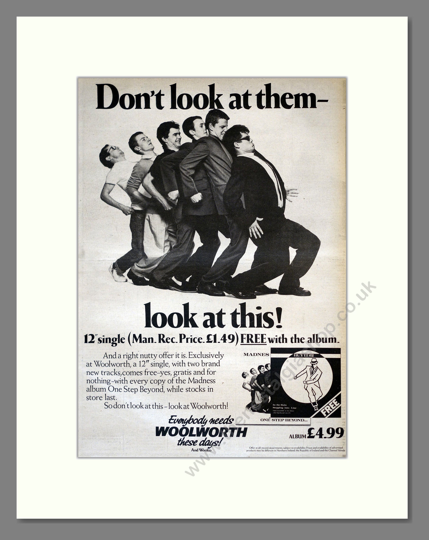 Madness - One Step Beyond. Vintage Advert 1980 (ref AD17769)