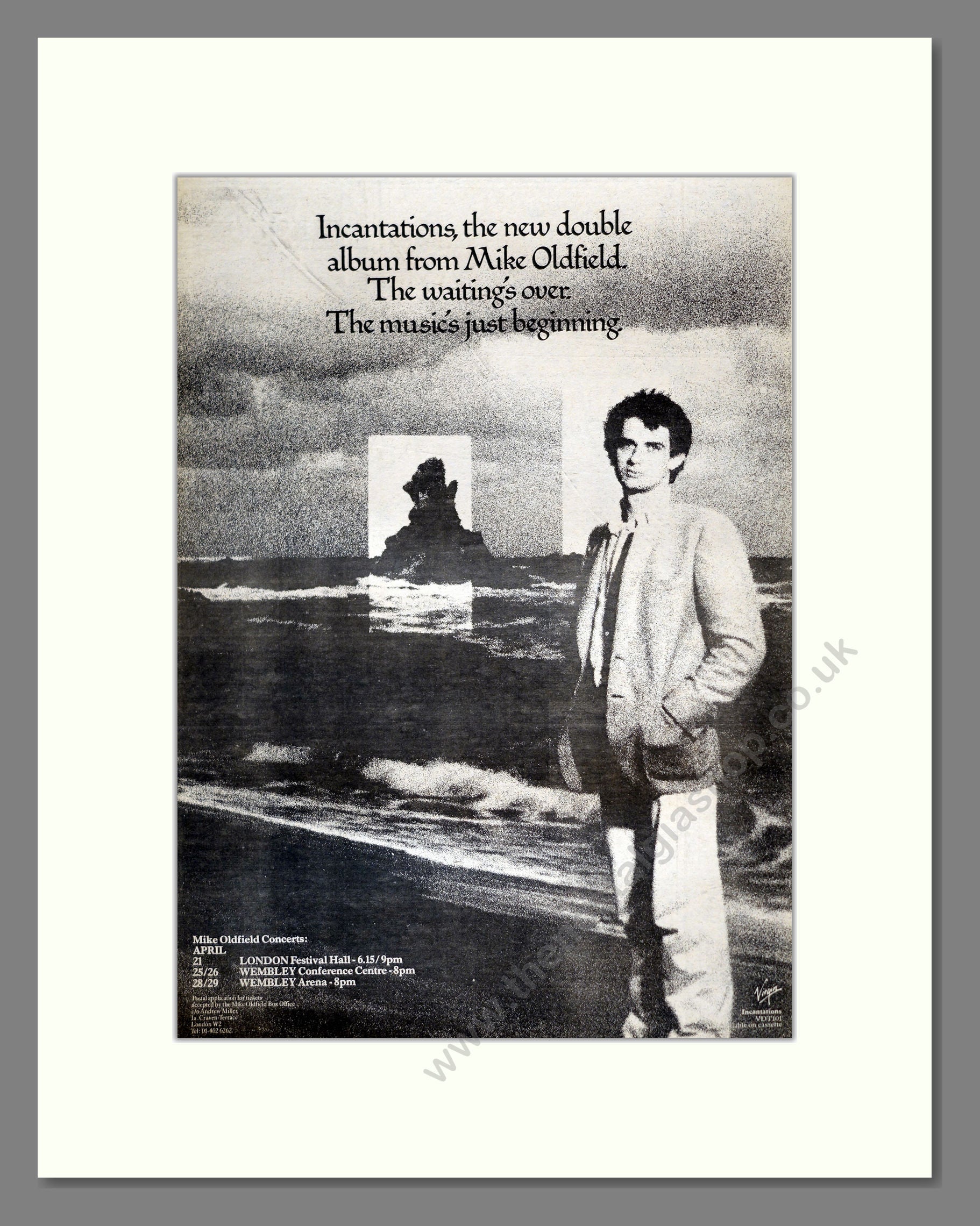 Mike Oldfield - Incantations (UK Tour). Vintage Advert 1978 (ref AD17773)