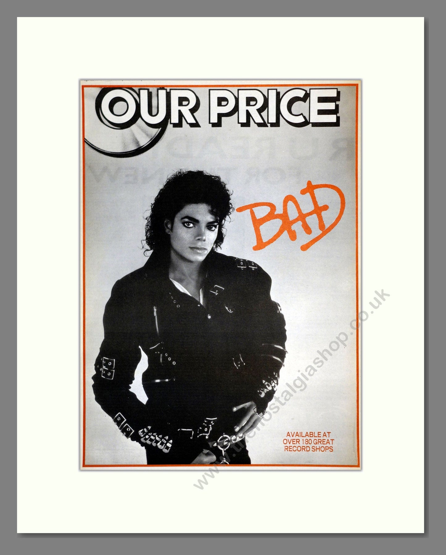 Michael Jackson - Bad. Vintage Advert 1987 (ref AD17785)