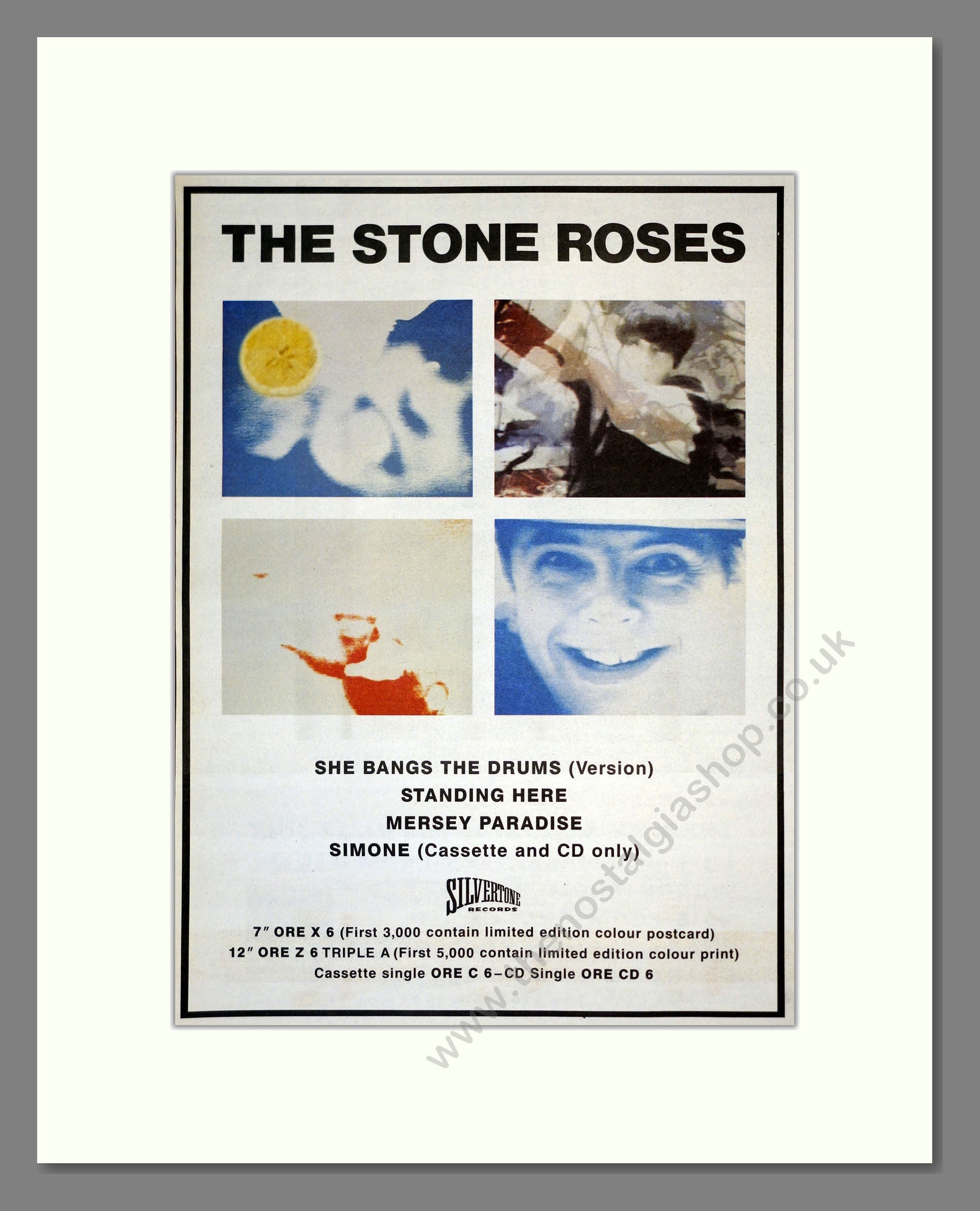 Stone Roses (The) - She Bangs The Drum. Vintage Advert 1989 (ref AD17798)