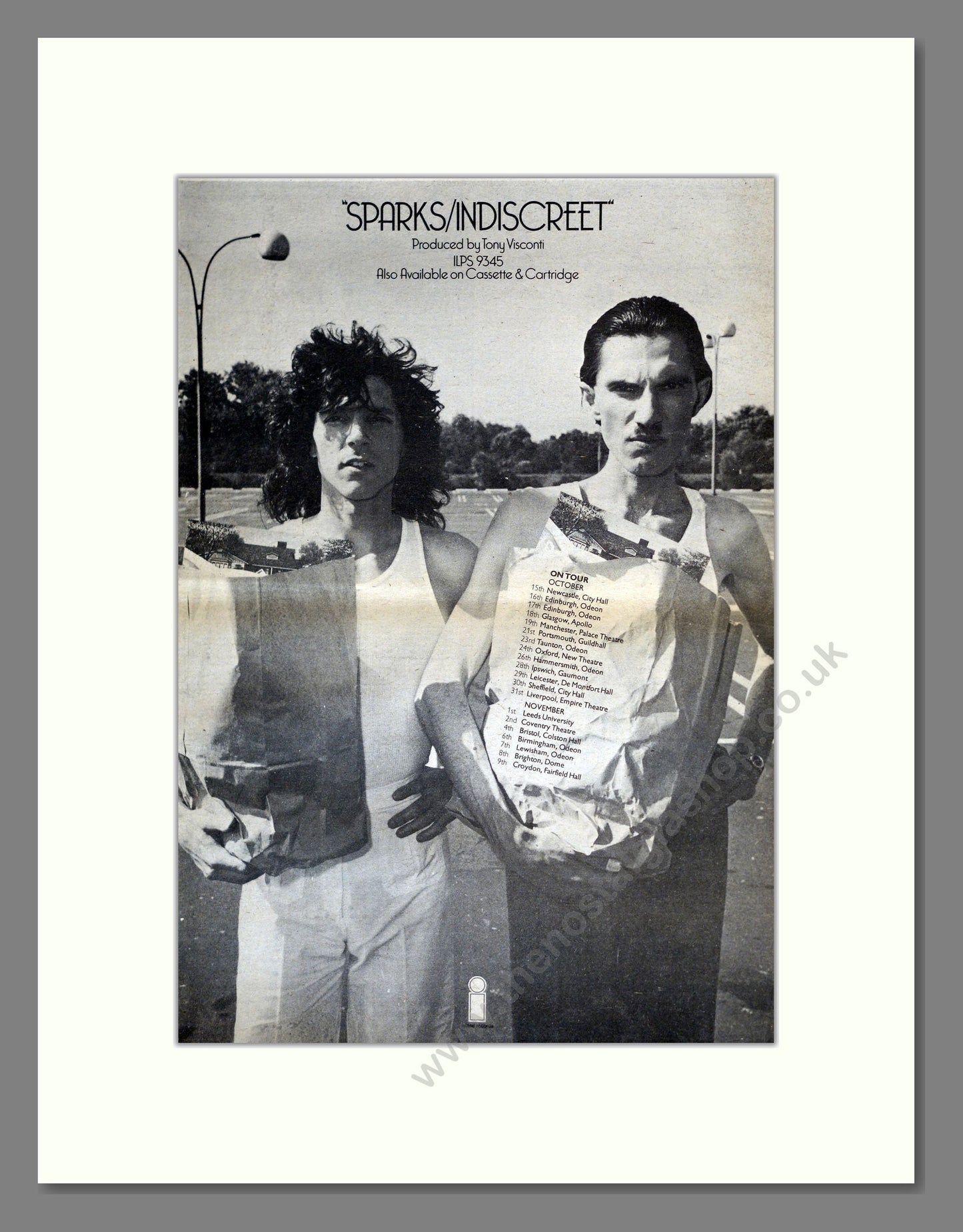 Sparks - Indiscreet. Vintage Advert 1975 (ref AD17812)