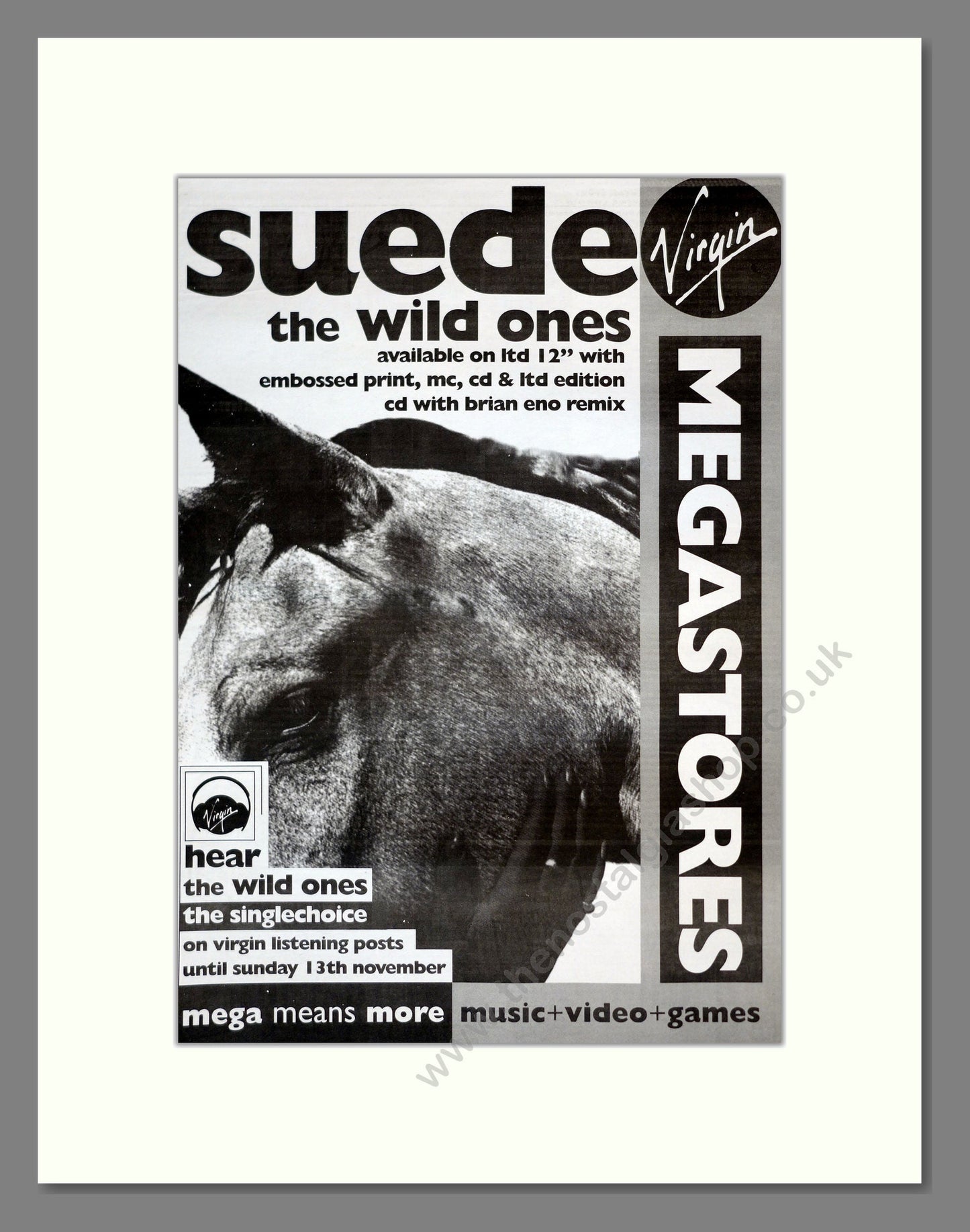 Suede - The Wild Ones. Vintage Advert 1994 (ref AD17821)