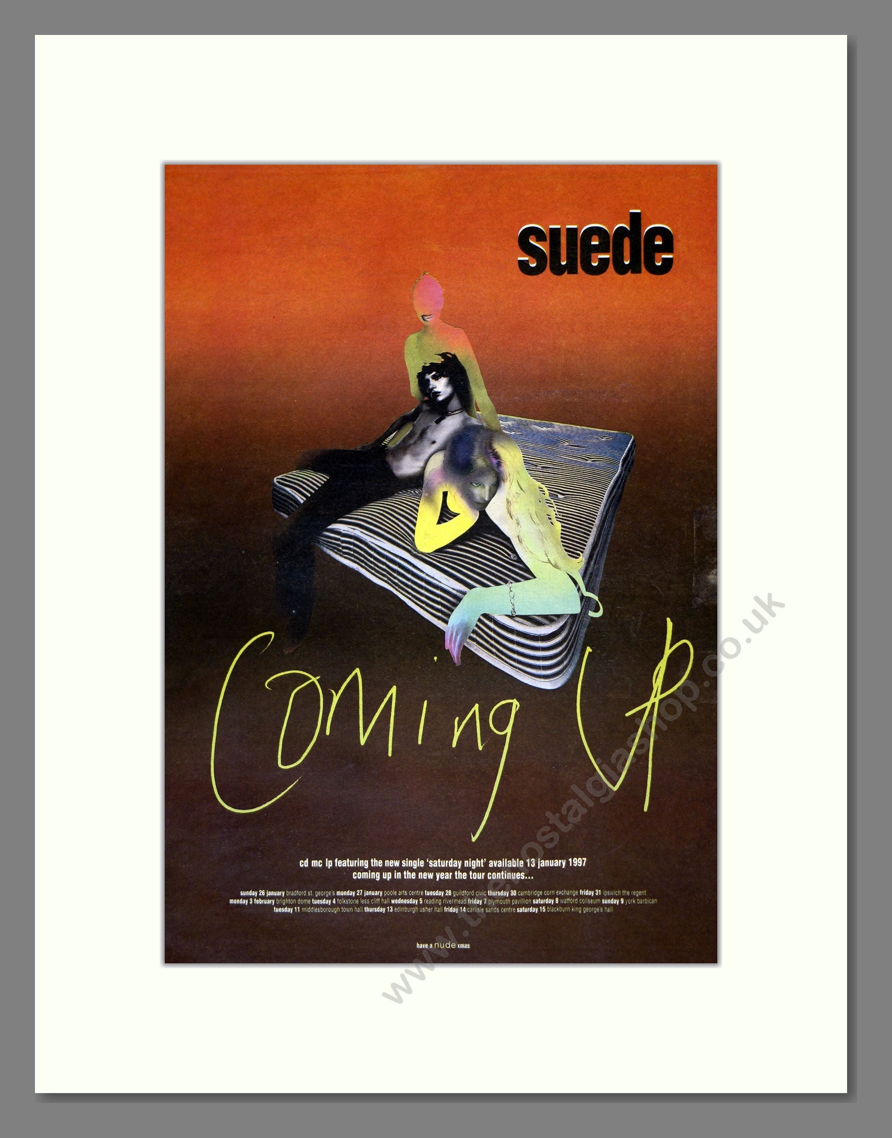 Suede - Coming Up. Vintage Advert 1996 (ref AD17891)