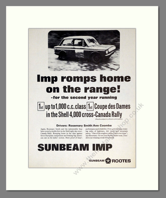 Sunbeam - Imp. Vintage Advert 1967 (ref AD61879)
