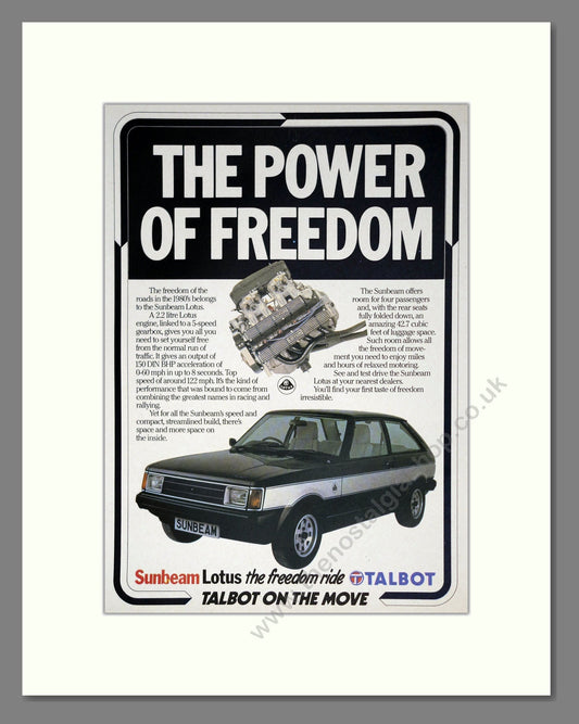 Sunbeam - Talbot. Vintage Advert 1980 (ref AD61911)