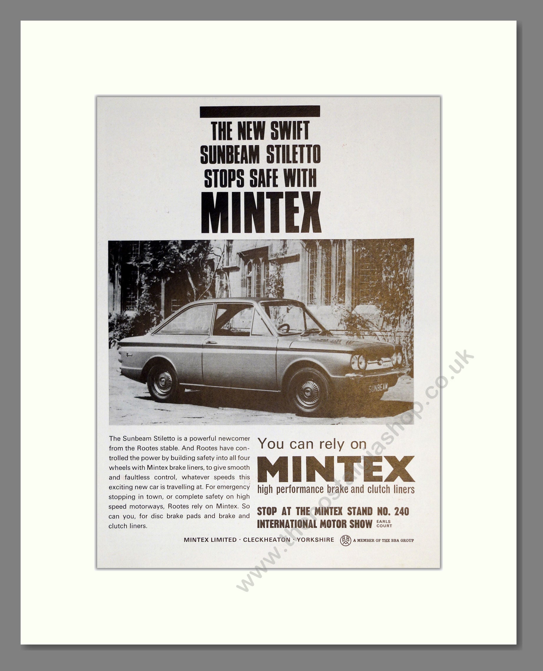 Sunbeam - Stiletto. Vintage Advert 1967 (ref AD61917)