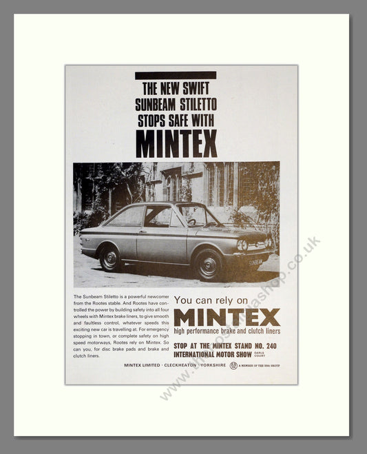 Sunbeam - Stiletto. Vintage Advert 1967 (ref AD61917)