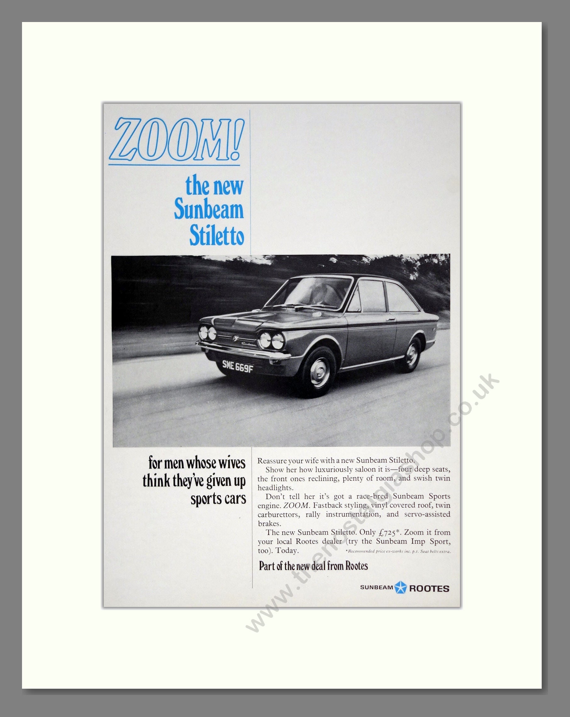 Sunbeam - Stiletto. Vintage Advert 1967 (ref AD61919)