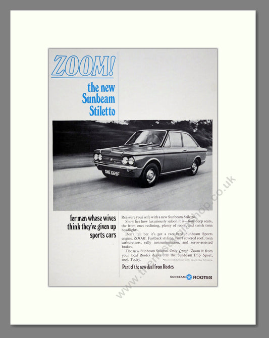 Sunbeam - Stiletto. Vintage Advert 1967 (ref AD61919)