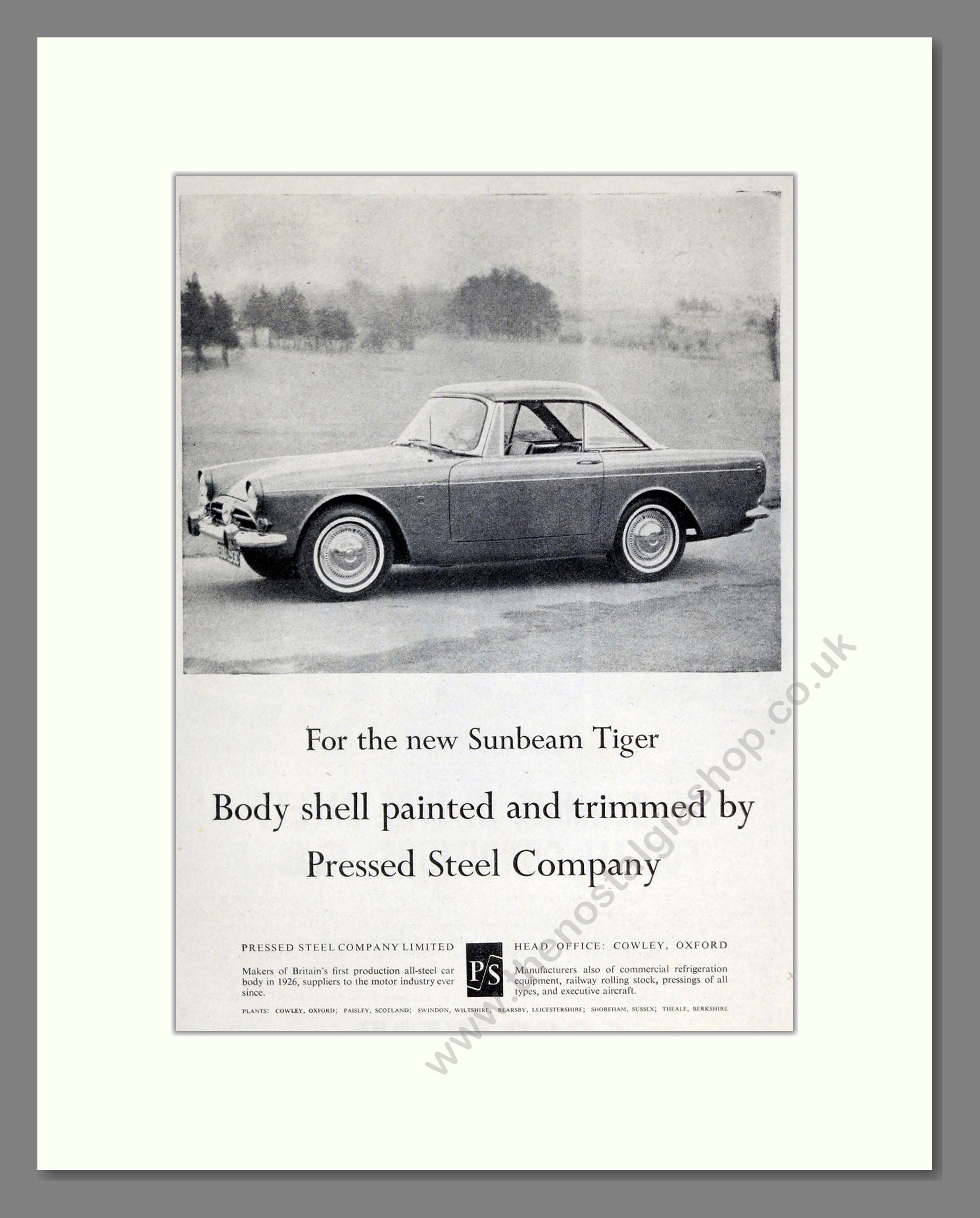Sunbeam - Tiger. Vintage Advert 1965 (ref AD61923)