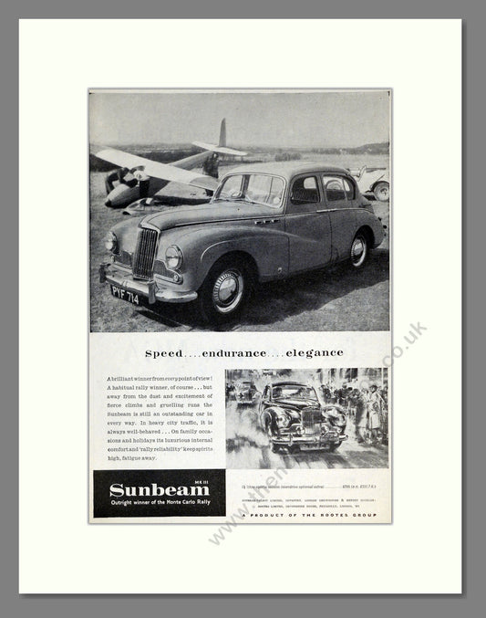 Sunbeam - MKIII. Vintage Advert 1955 (ref AD61933)