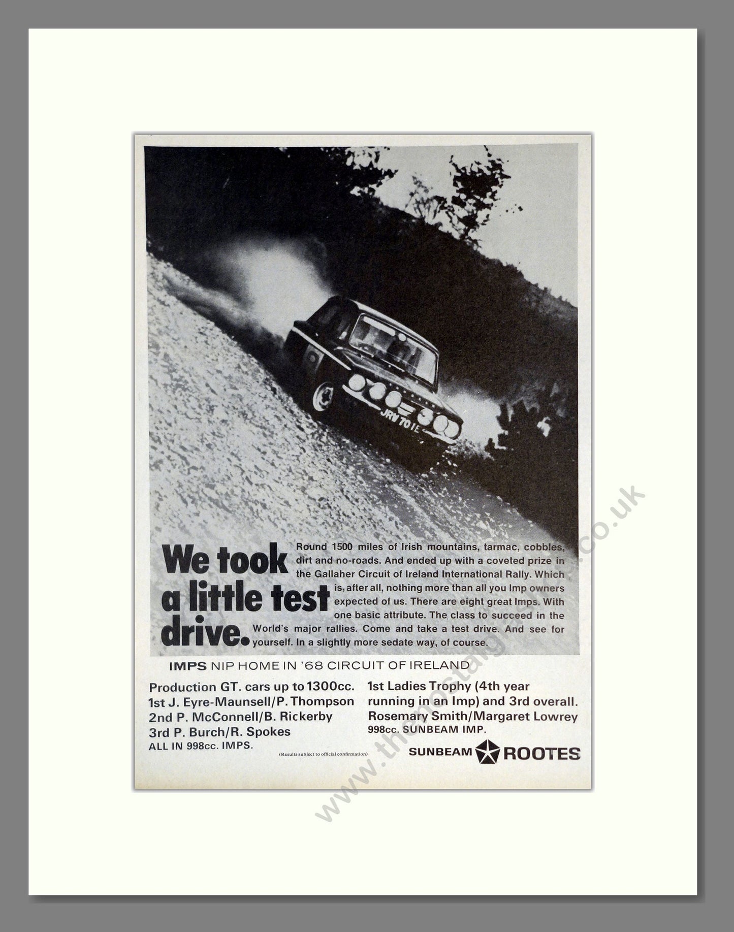 Sunbeam - Imp. Vintage Advert 1968 (ref AD61940)