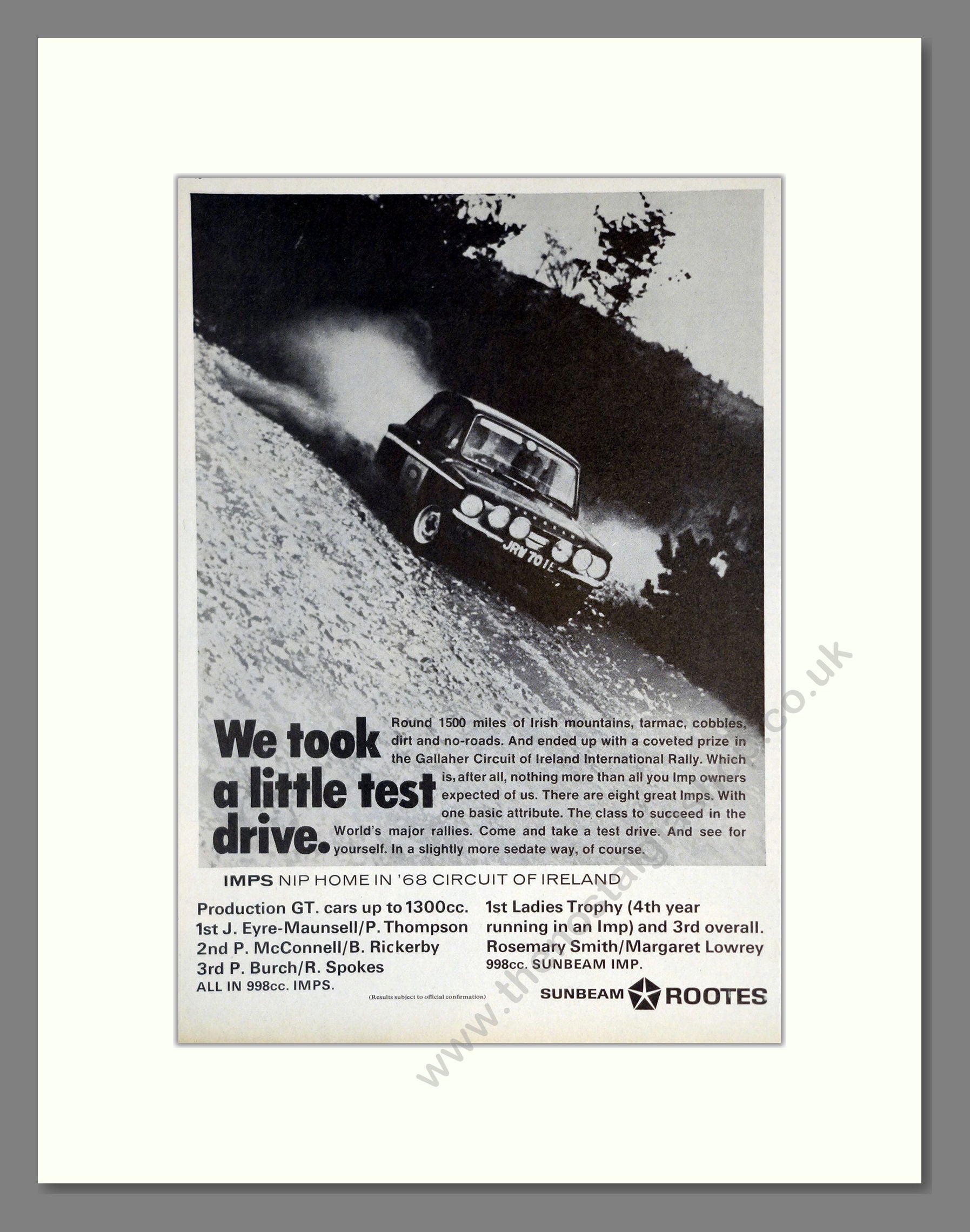 Sunbeam - Imp. Vintage Advert 1968 (ref AD61940)