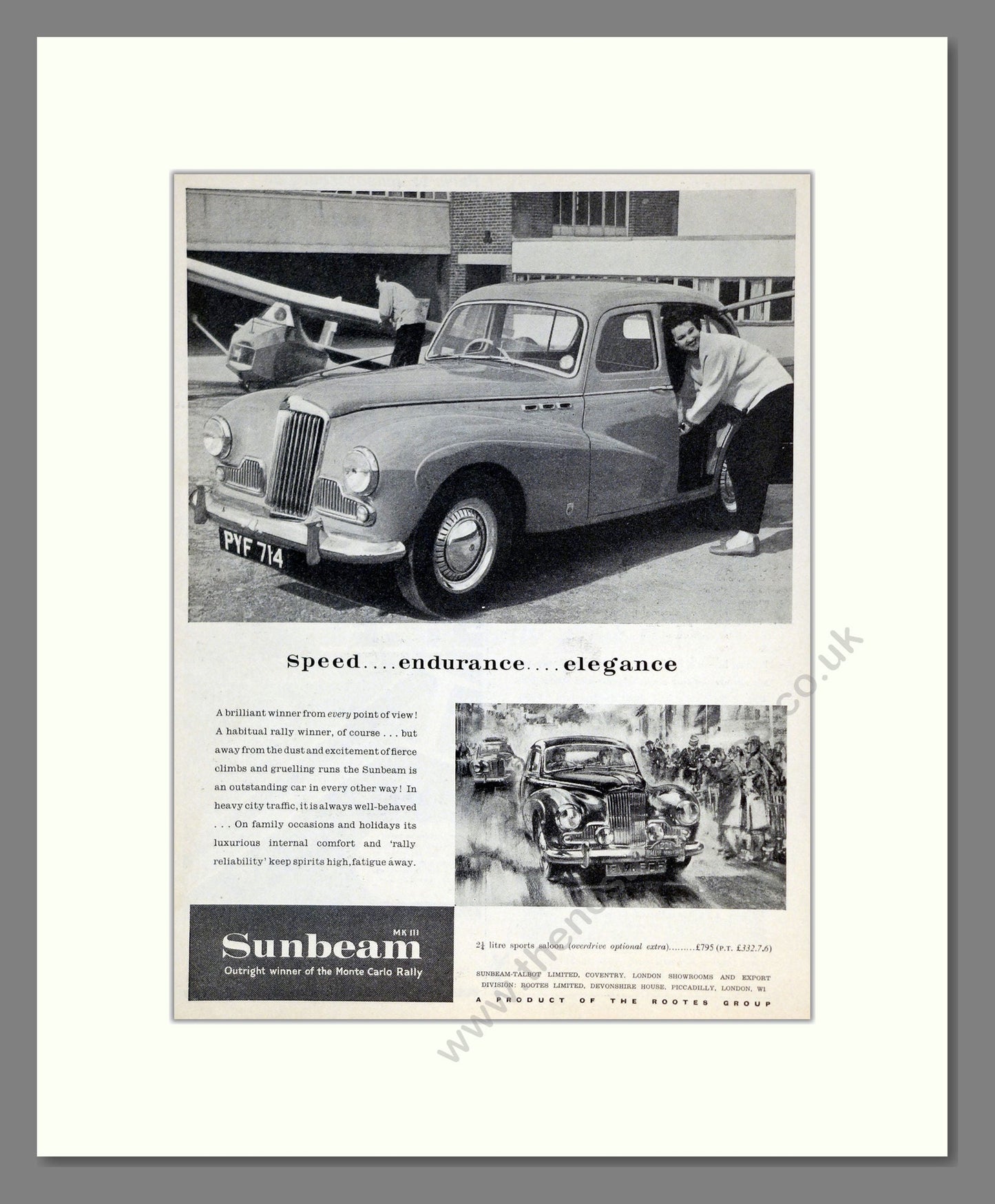 Sunbeam - MKIII. Vintage Advert 1955 (ref AD61945)