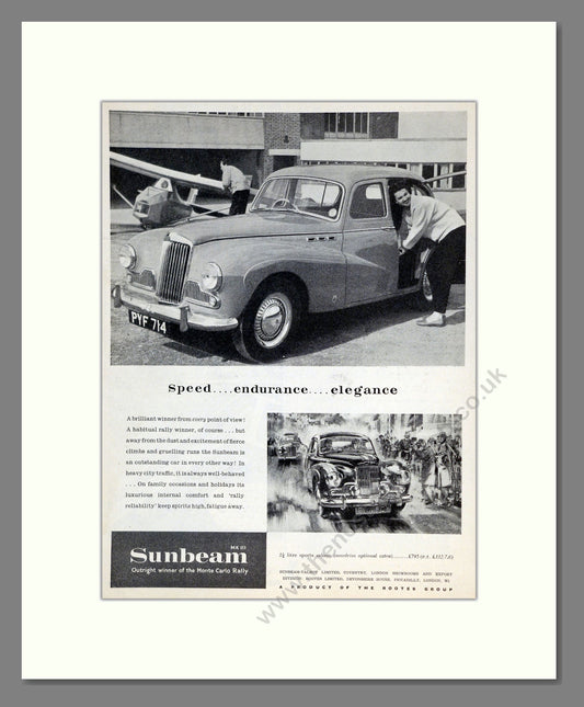 Sunbeam - MKIII. Vintage Advert 1955 (ref AD61945)