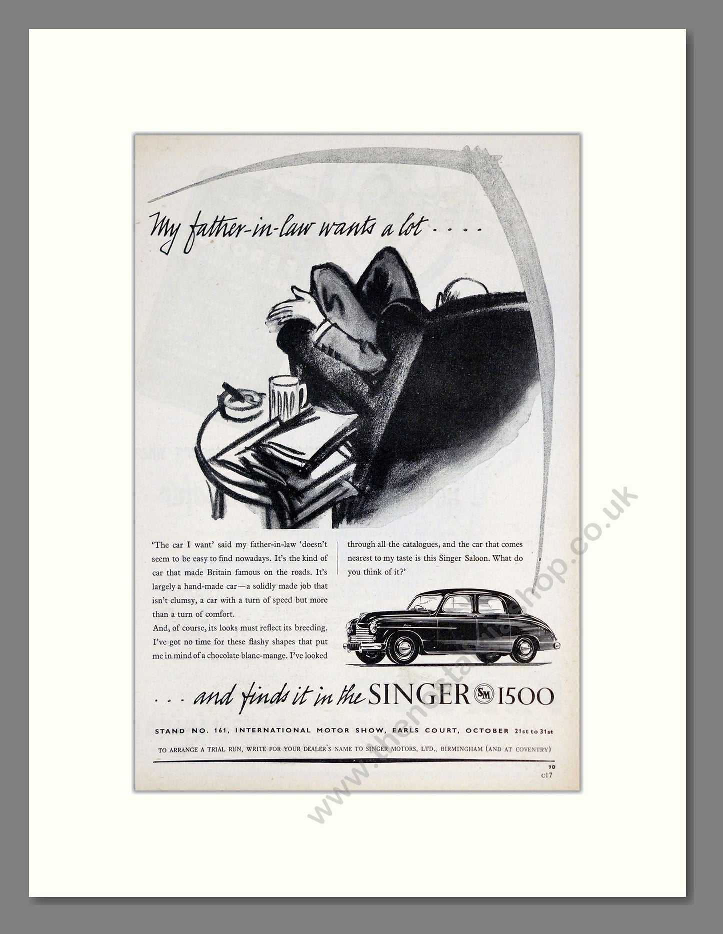 Singer - 1500. Vintage Advert 1953 (ref AD61962)
