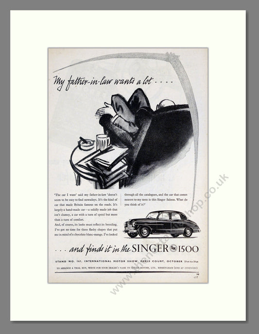 Singer - 1500. Vintage Advert 1953 (ref AD61962)
