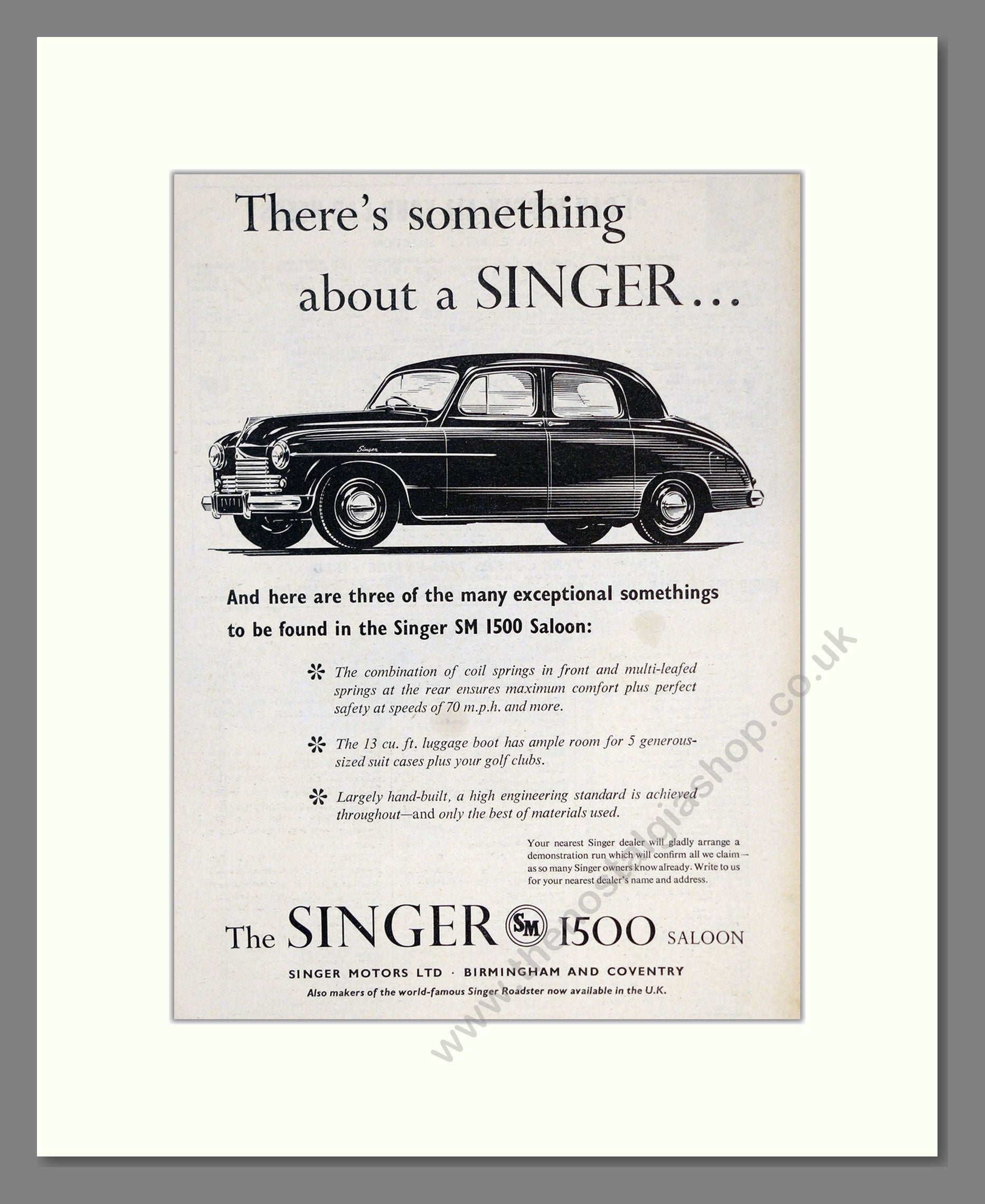 Singer - 1500. Vintage Advert 1954 (ref AD61971)