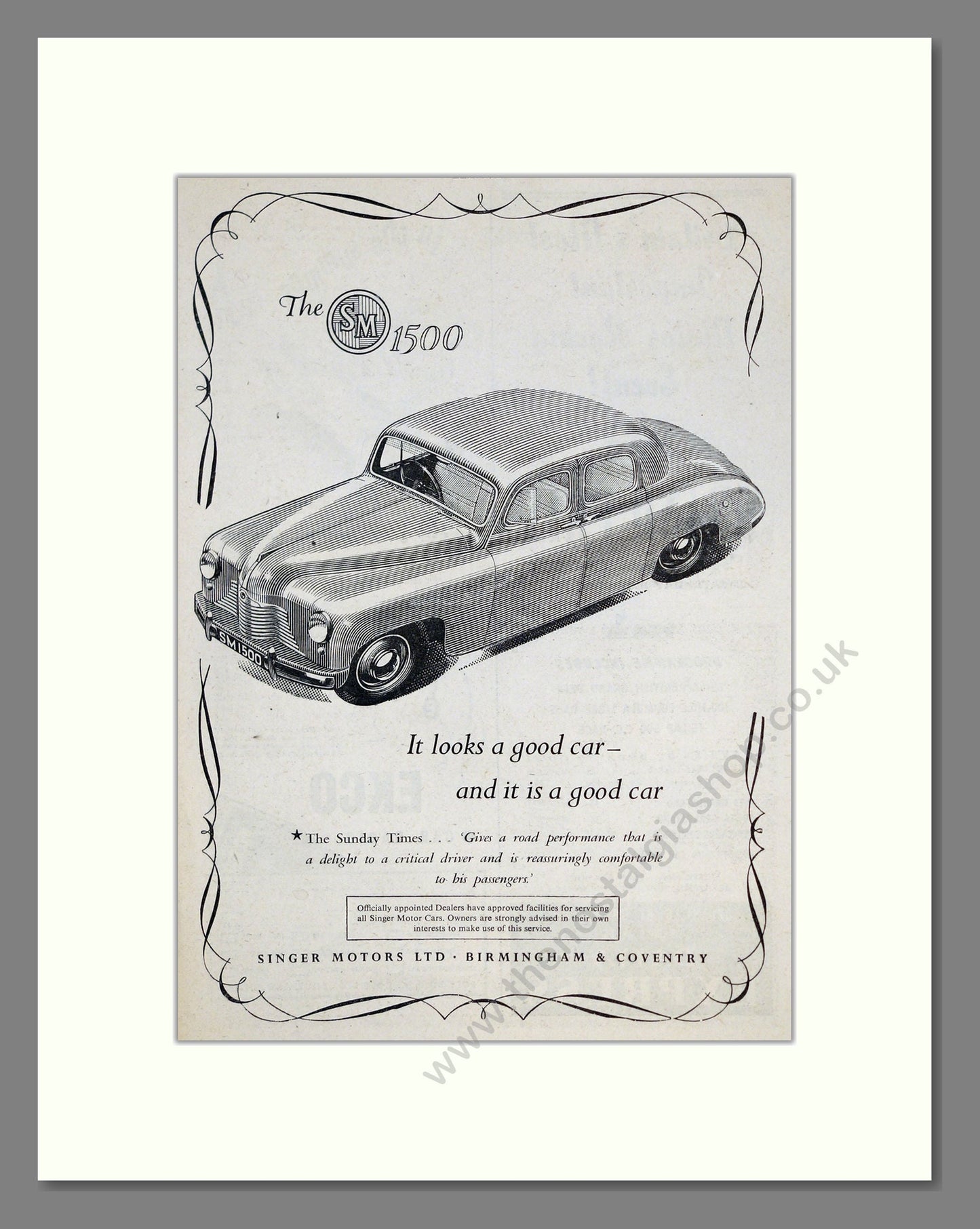 Singer - 1500. Vintage Advert 1952 (ref AD61972)