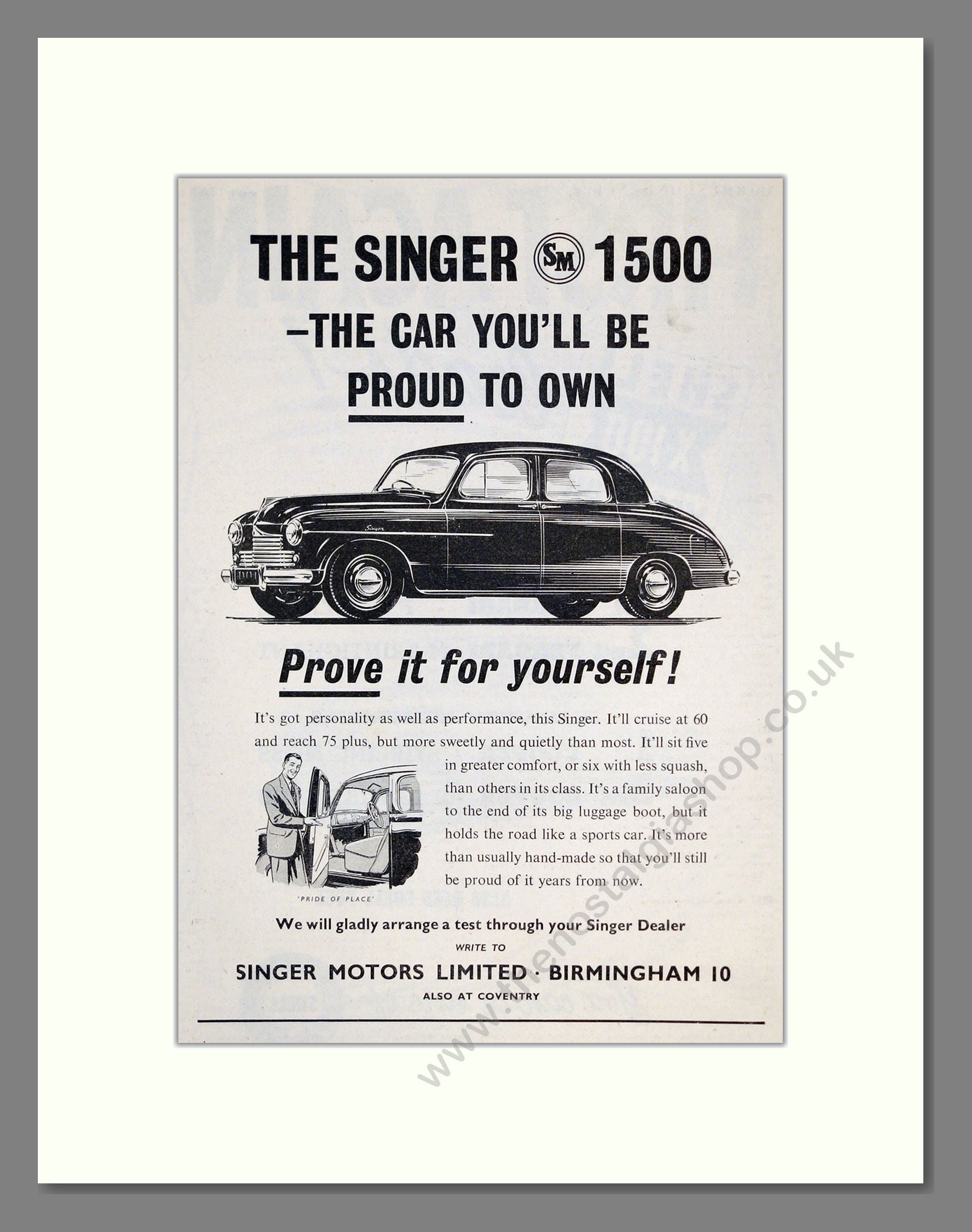 Singer - 1500. Vintage Advert 1954 (ref AD61975)
