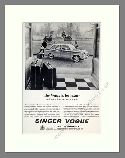 Singer - Vogue. Vintage Advert 1965 (ref AD61995)