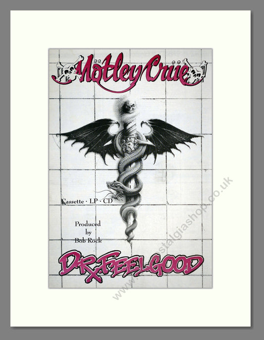 Motley Crue - Dr Feelgood. Vintage Advert 1989 (ref AD17896)