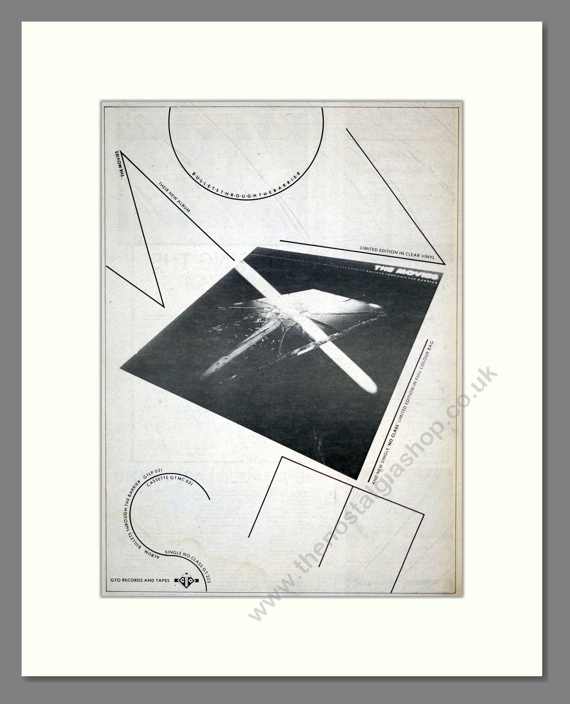 Movies (The) - Bullets Through The Barrier. Vintage Advert 1978 (ref AD17909)