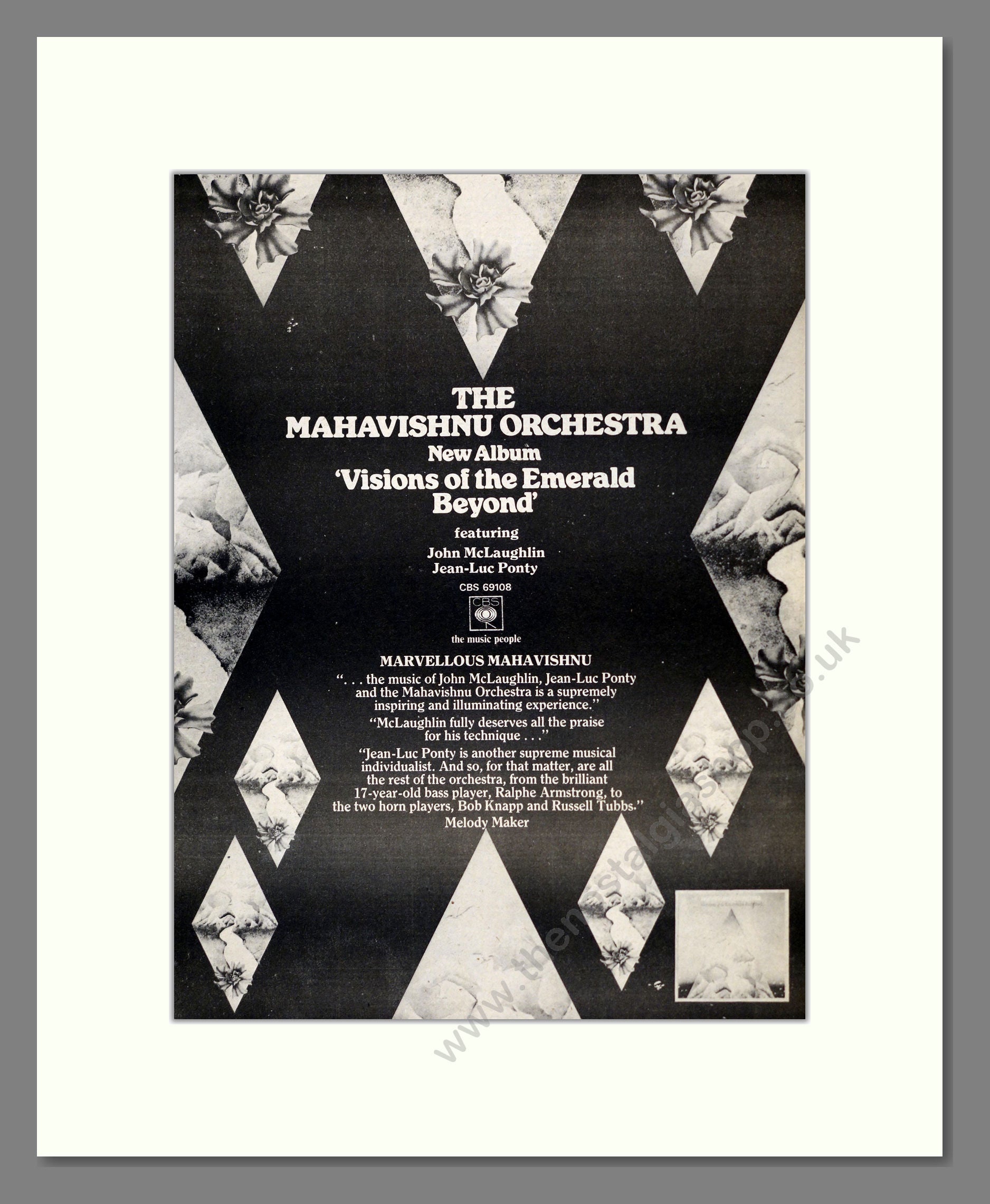 Mahavishnu Orchestra (The) - Visions Of The Emerald Beyond. Vintage Advert 1975 (ref AD17913)