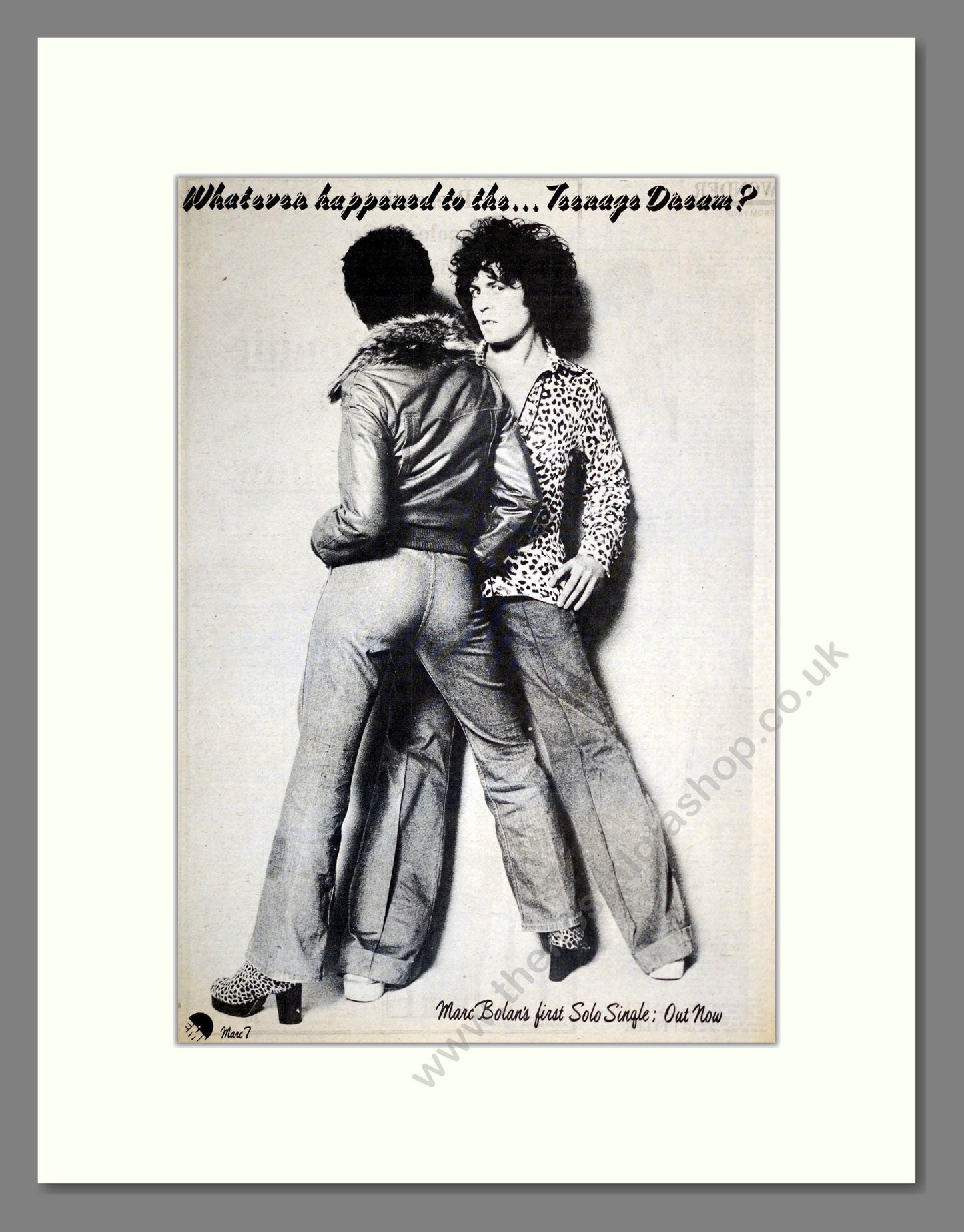 Marc Bolan - Whatever Happened To The Teenage Dream. Vintage Advert 1974 (ref AD17921)