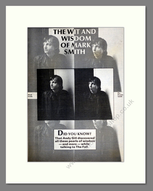 Mark Smith - The Wit and Wisdom Of Mark Smith. Vintage Advert 1981 (ref AD17930)