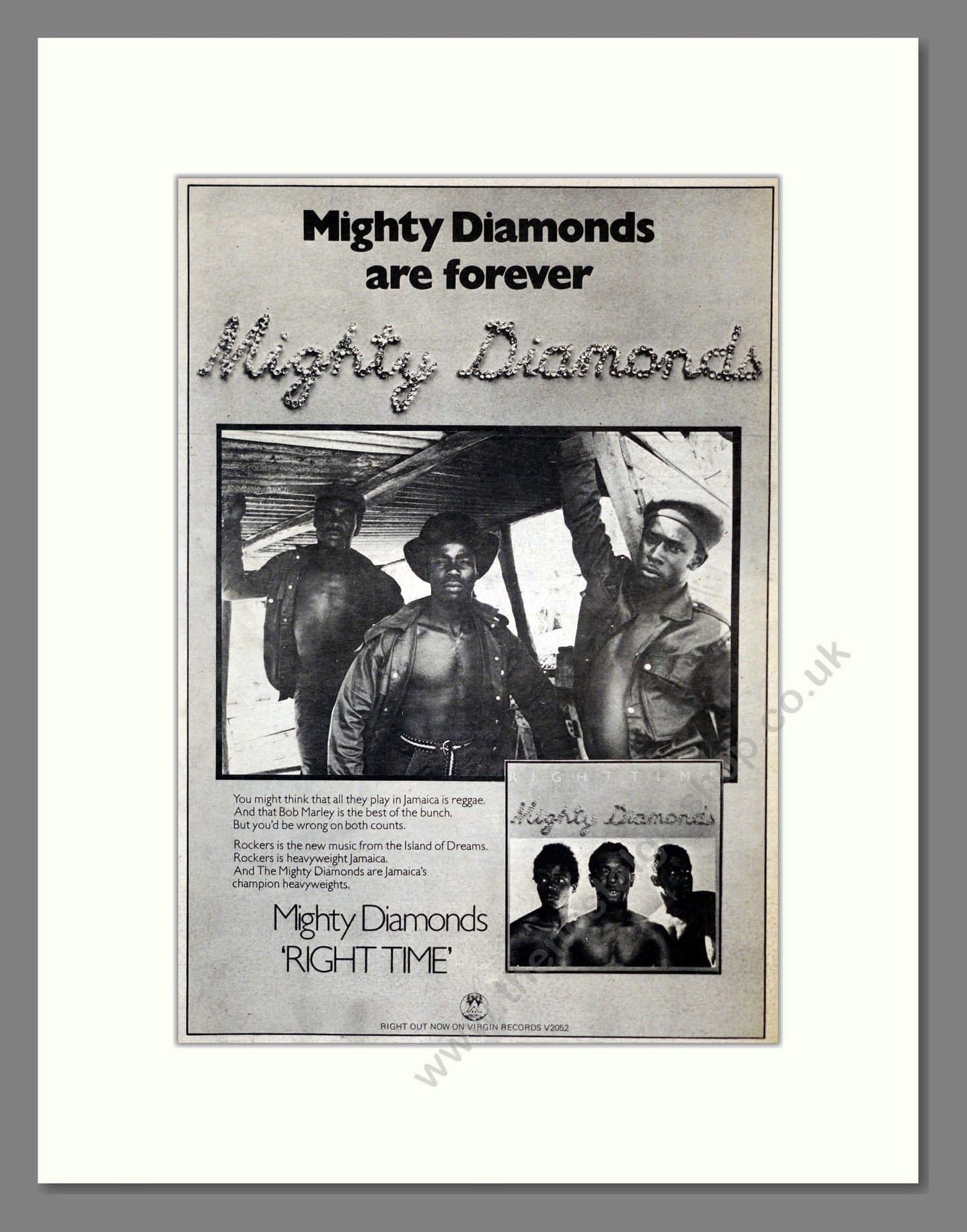 Mighty Diamonds - Right Time. Vintage Advert 1976 (ref AD17947)