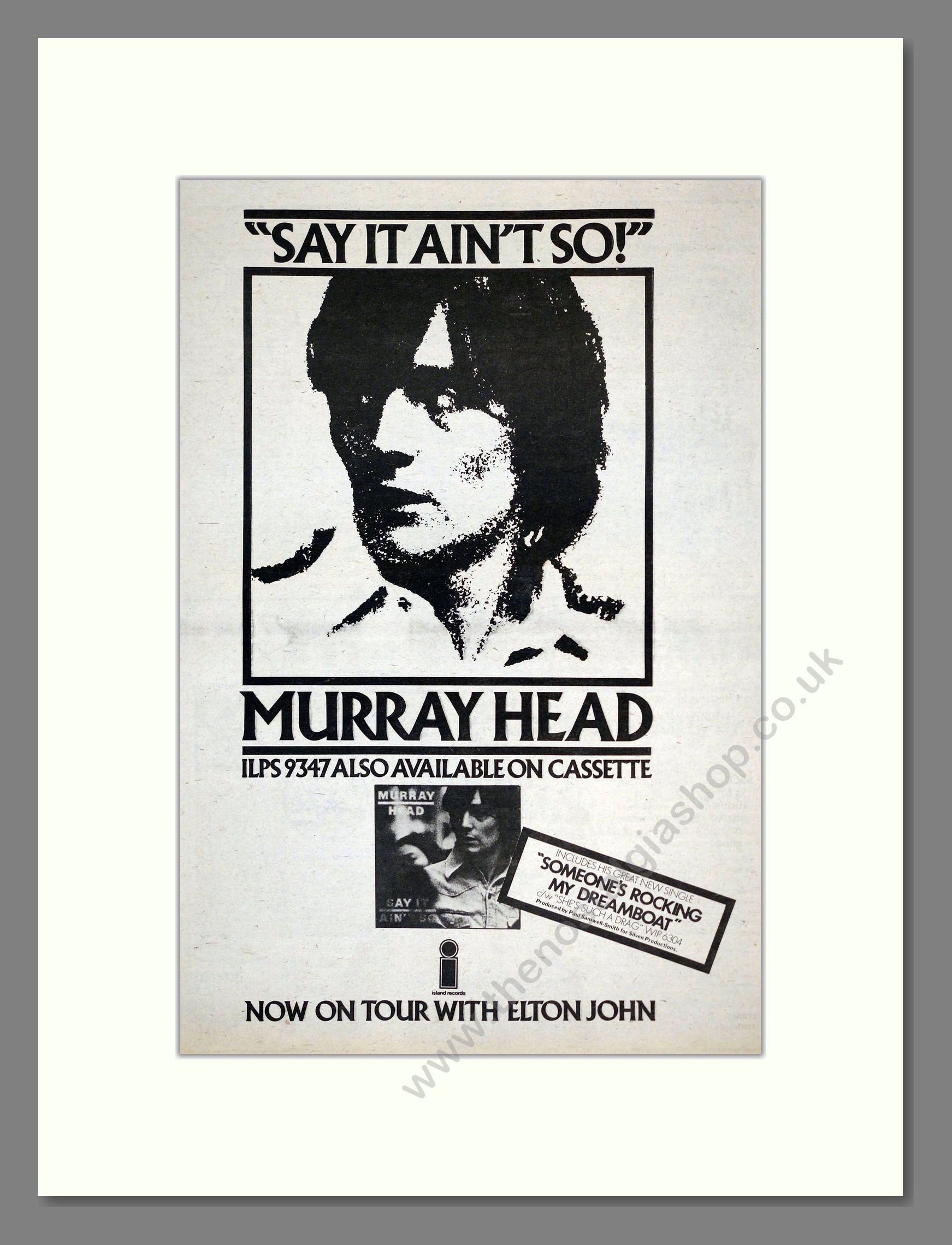 Murray Head - Say It Aint So. Vintage Advert 1976 (ref AD17948)