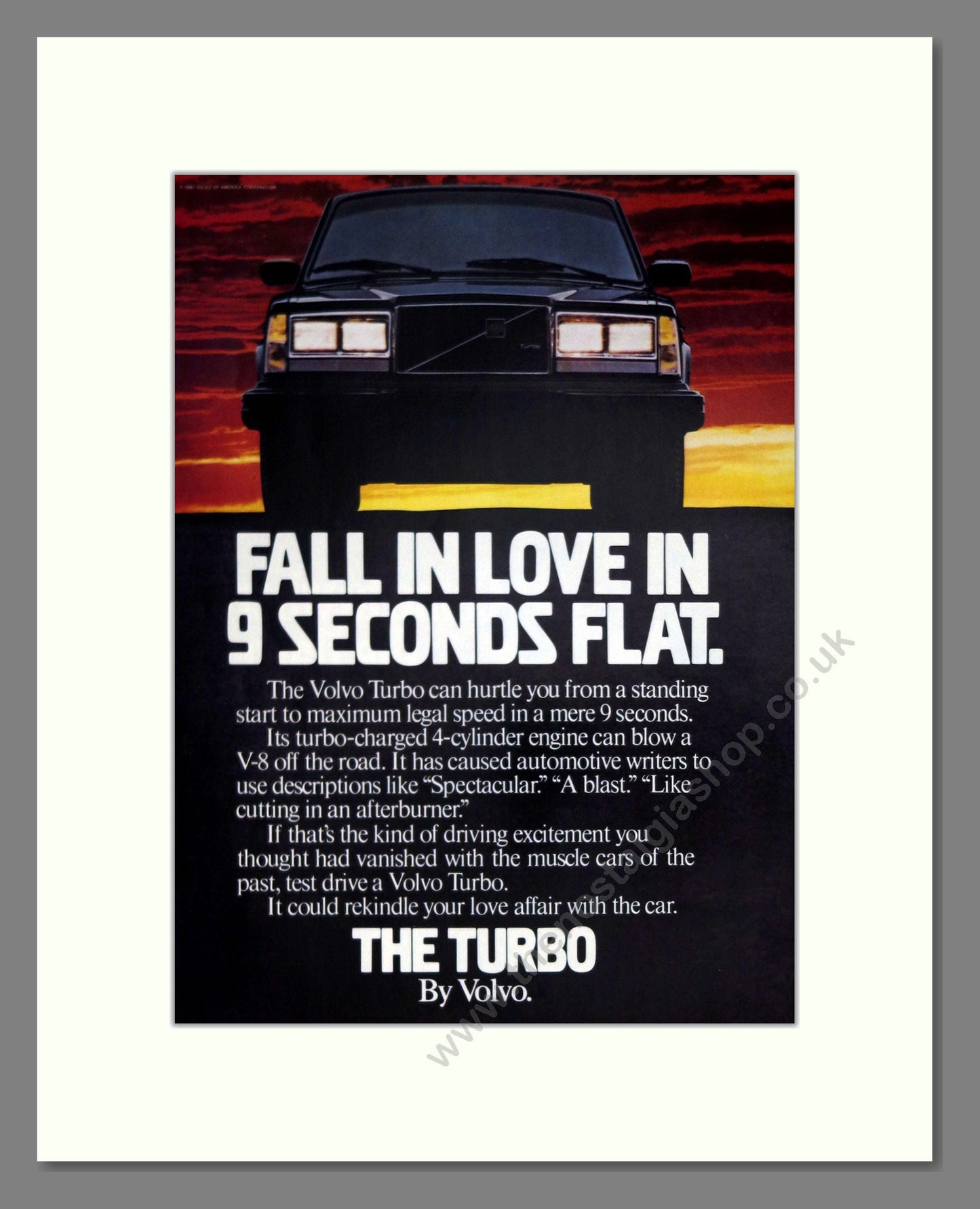 Volvo - Turbo. Vintage Advert 1982 (ref AD62030)