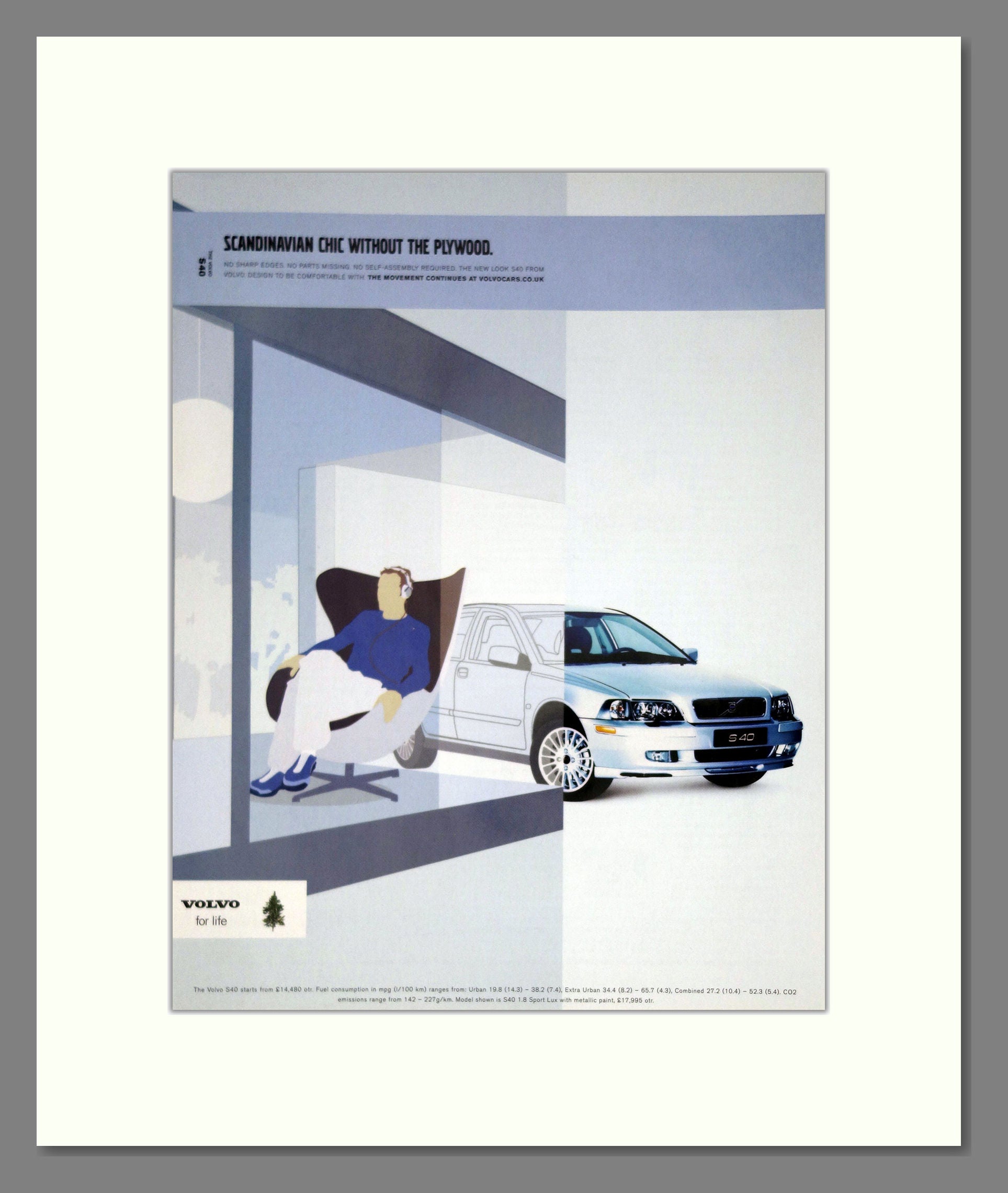 Volvo - S40. Vintage Advert 2002 (ref AD62033)