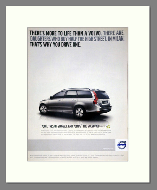 Volvo - V50. Vintage Advert 2010 (ref AD62035)