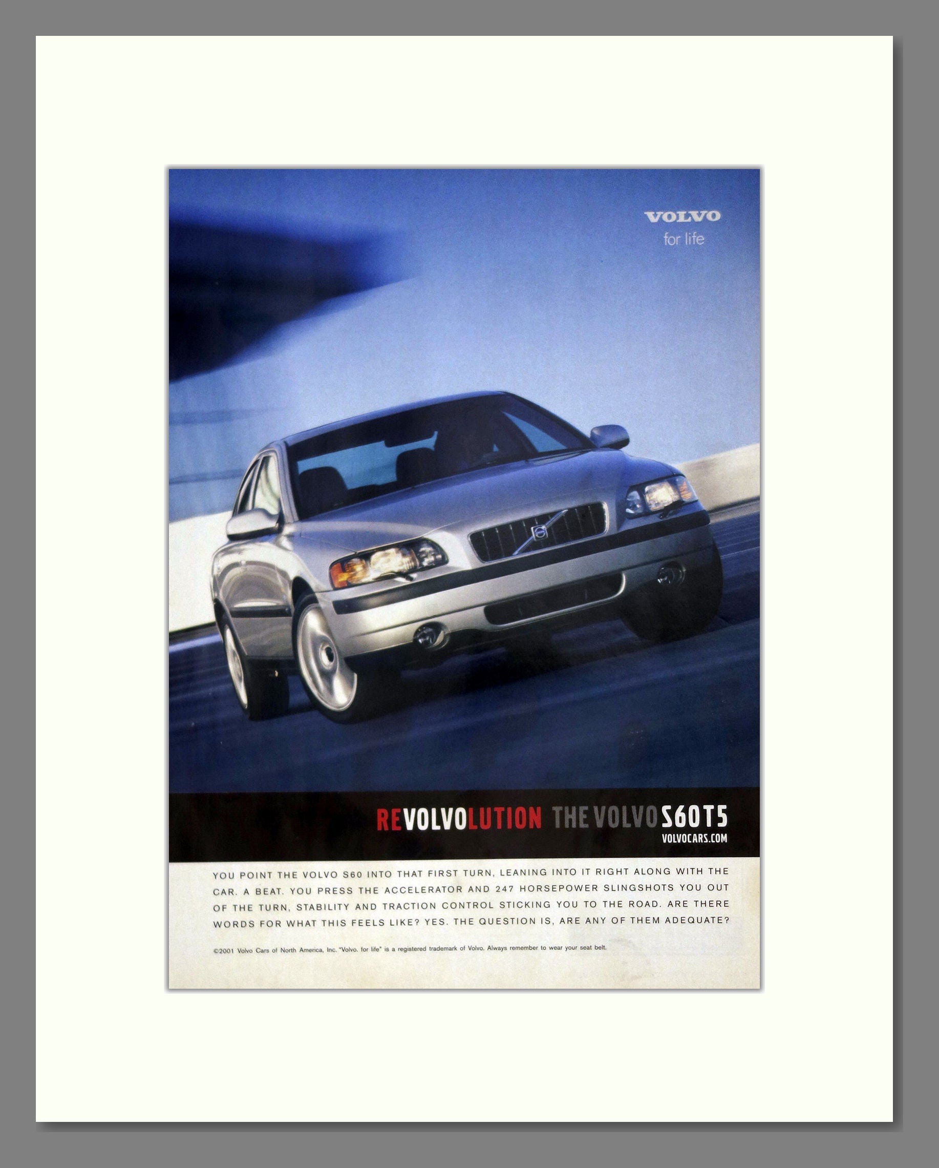 Volvo - S60 T5. Vintage Advert 2001 (ref AD62038)