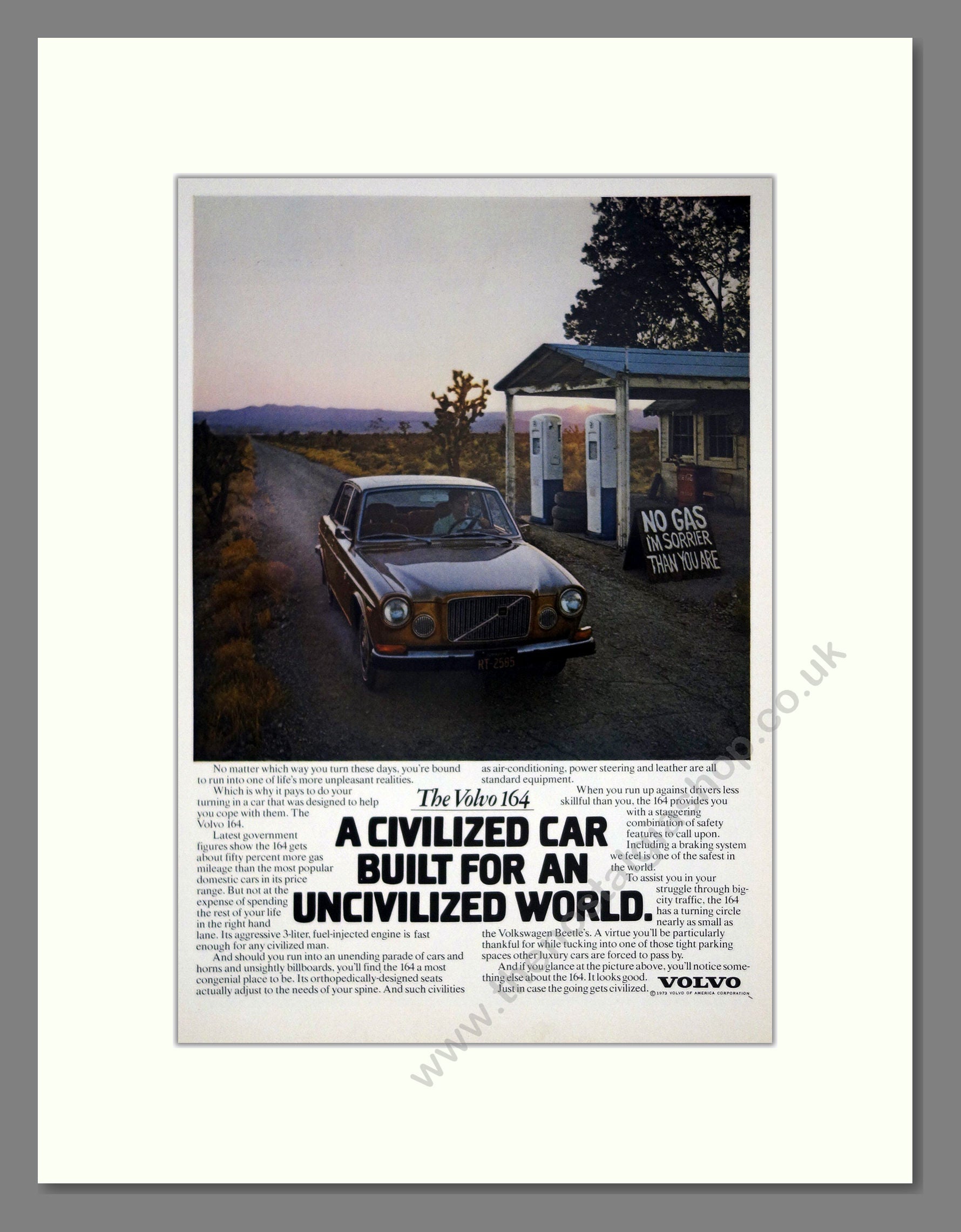 Volvo - 164. Vintage Advert 1974 (ref AD62041)