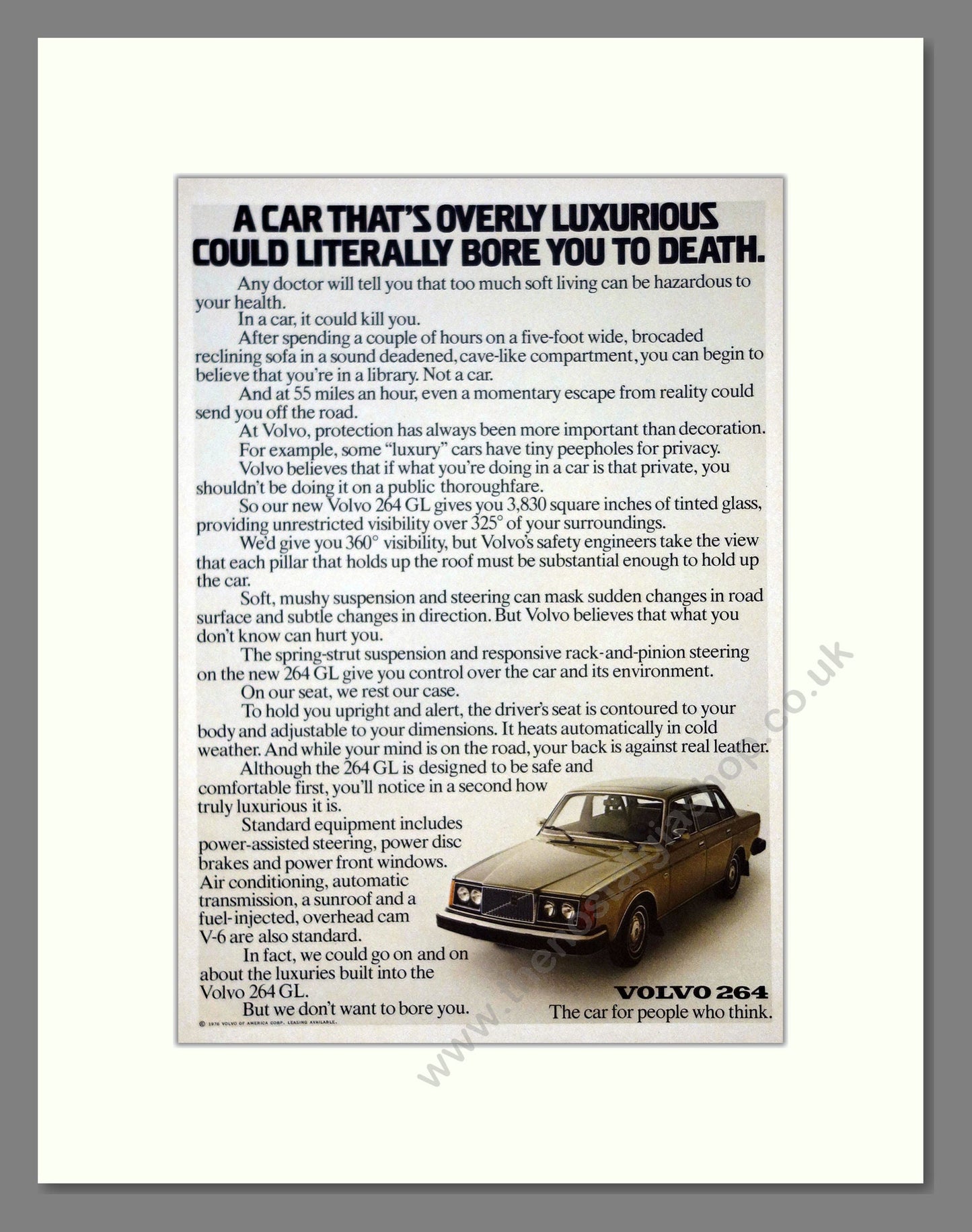 Volvo - 264. Vintage Advert 1976 (ref AD62045)