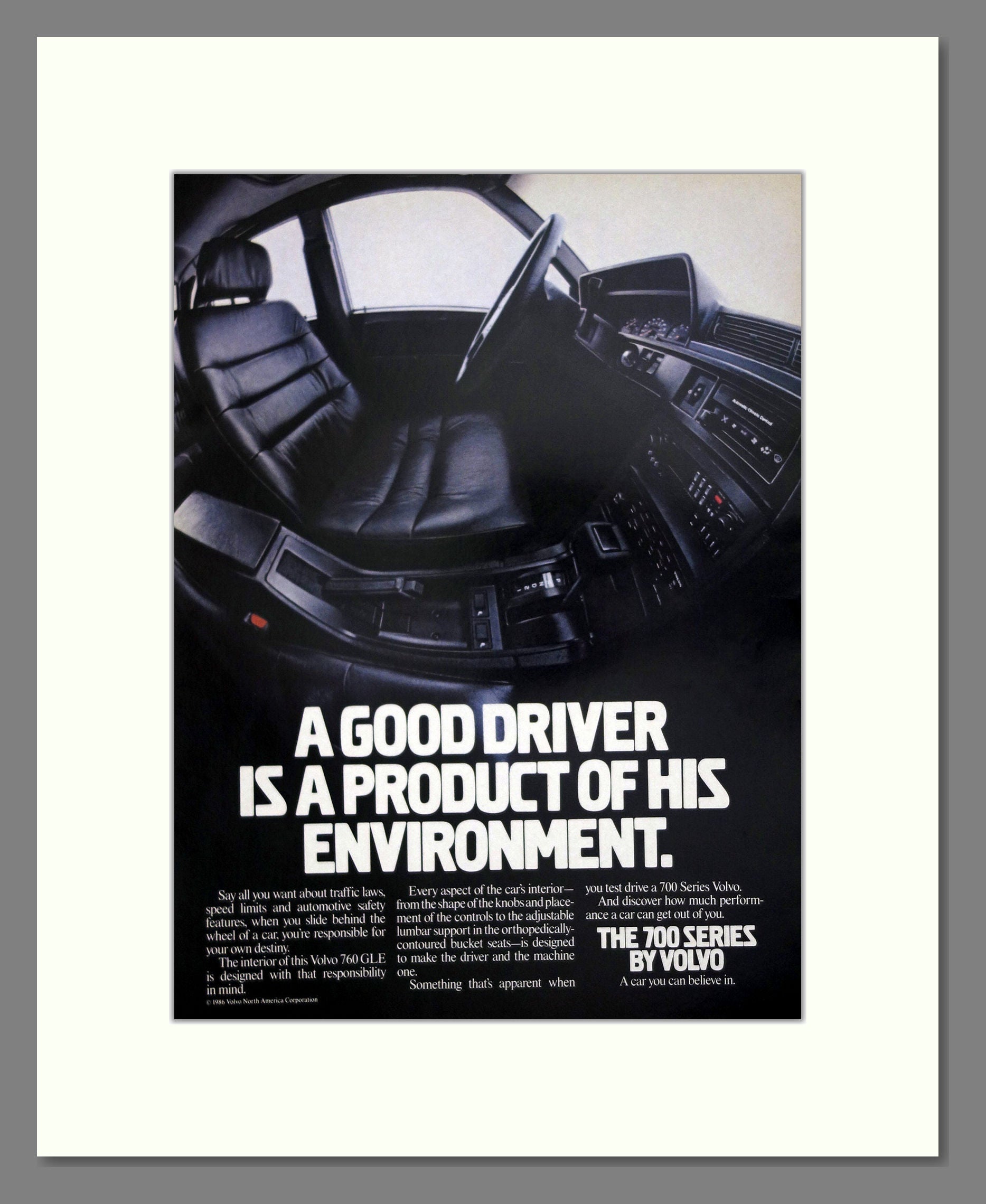 Volvo - 700 Series. Vintage Advert 1986 (ref AD62050)