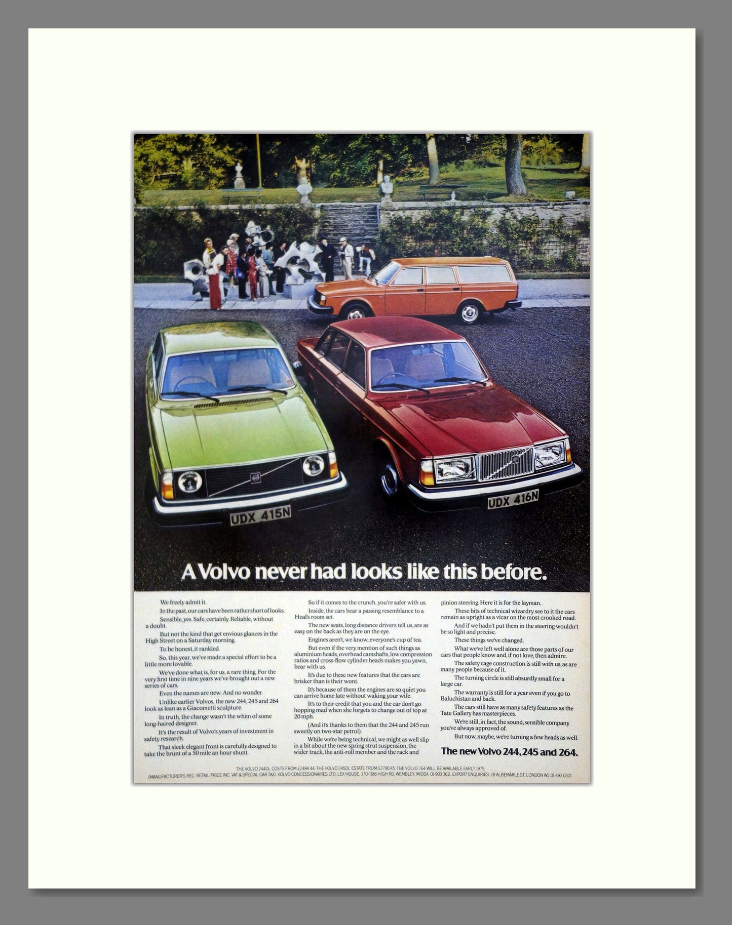 Volvo - 244 / 245 / 264. Vintage Advert 1975 (ref AD62052)