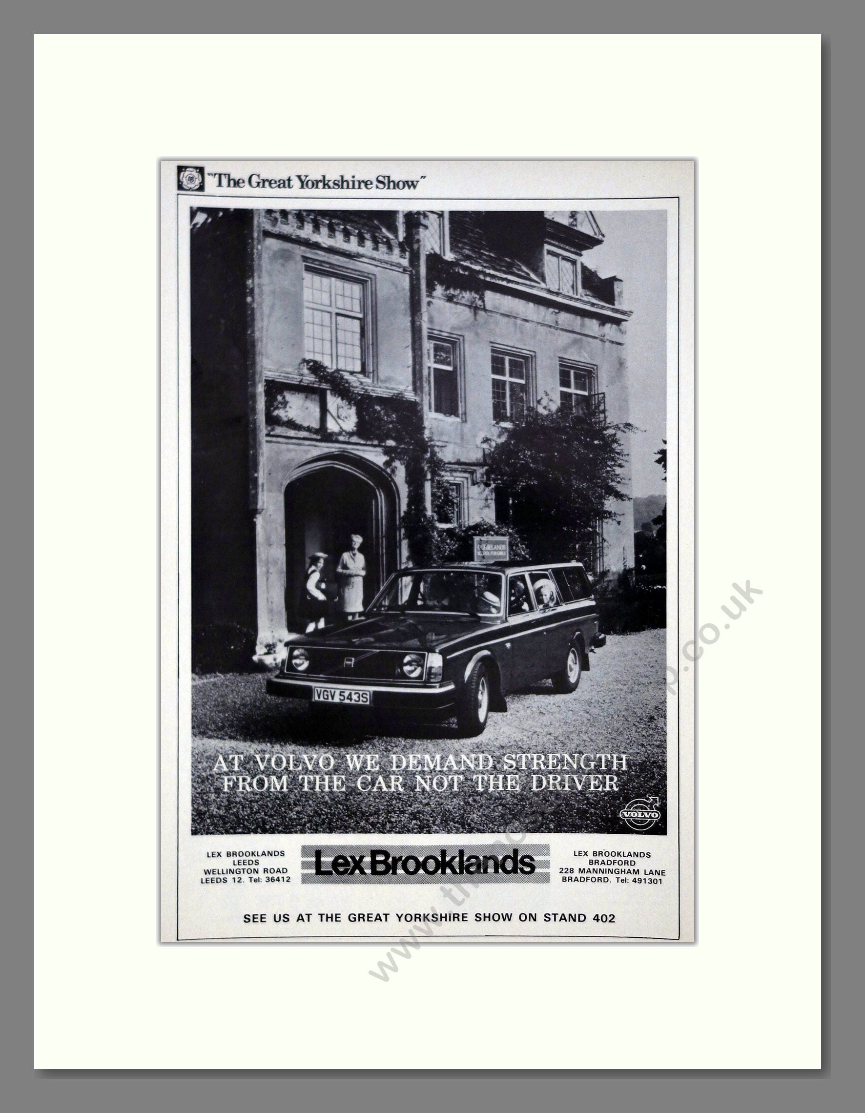 Volvo - Lex Brooklands. Vintage Advert 1978 (ref AD62061)