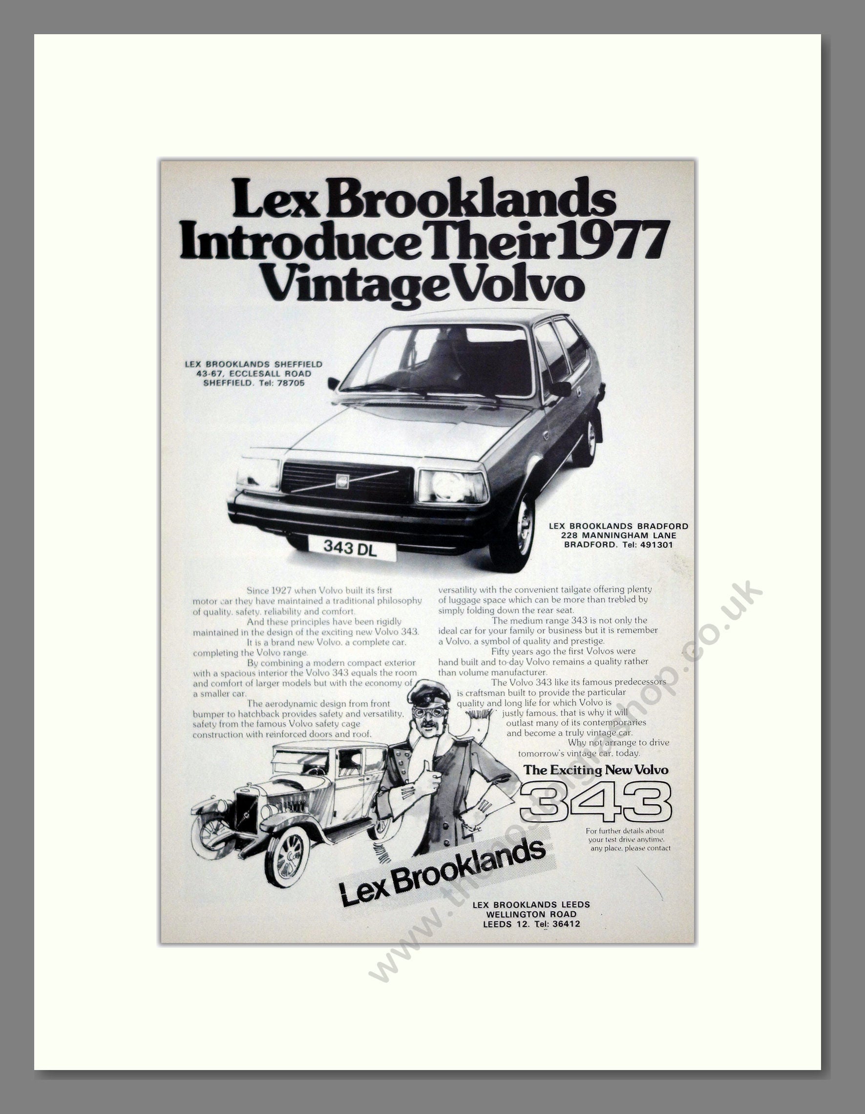 Volvo - 343. Vintage Advert 1977 (ref AD62063)