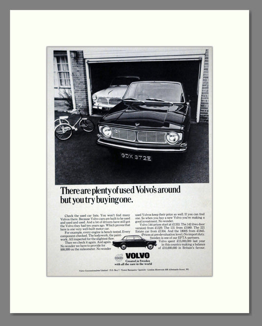 Volvo - 144. Vintage Advert 1968 (ref AD62064)