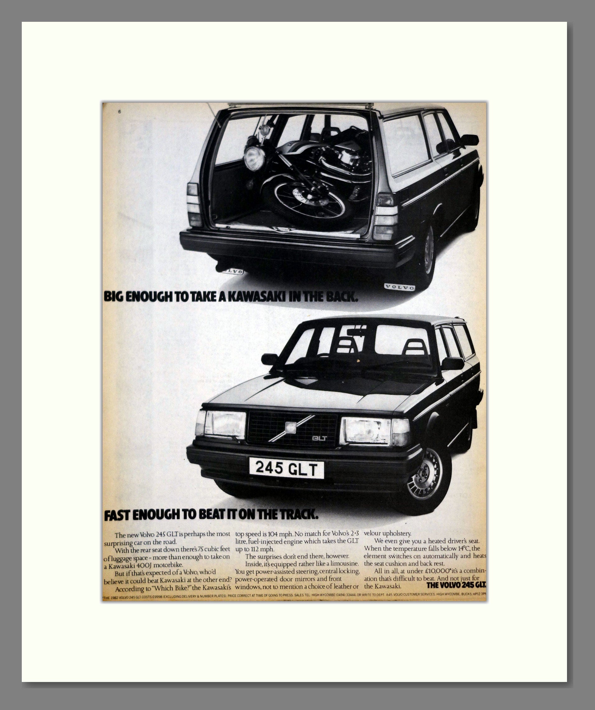Volvo - 245. Vintage Advert 1981 (ref AD62070)