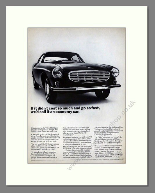 Volvo - P1800S. Vintage Advert 1967 (ref AD62071)